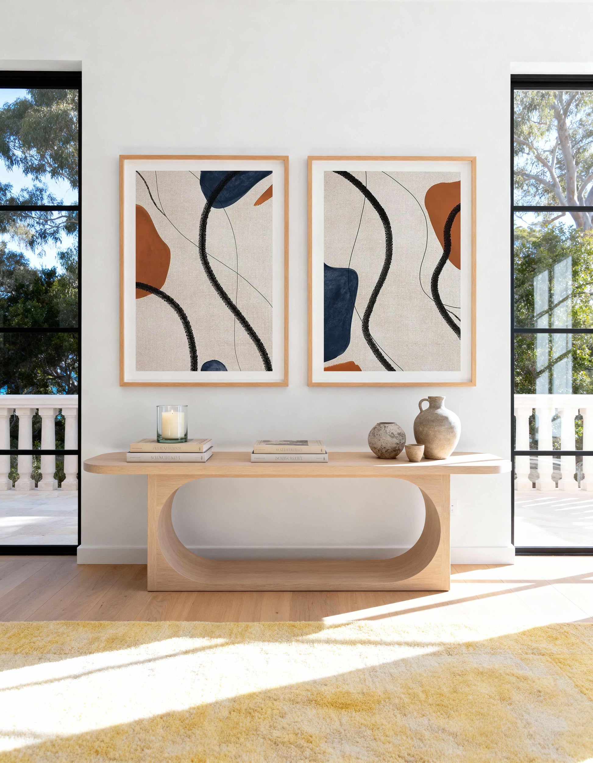 Abstract on Line I & II Art Print Set of 2 | Matching Wall Art from Olive et Oriel where you can shop wallpaper and artworks online