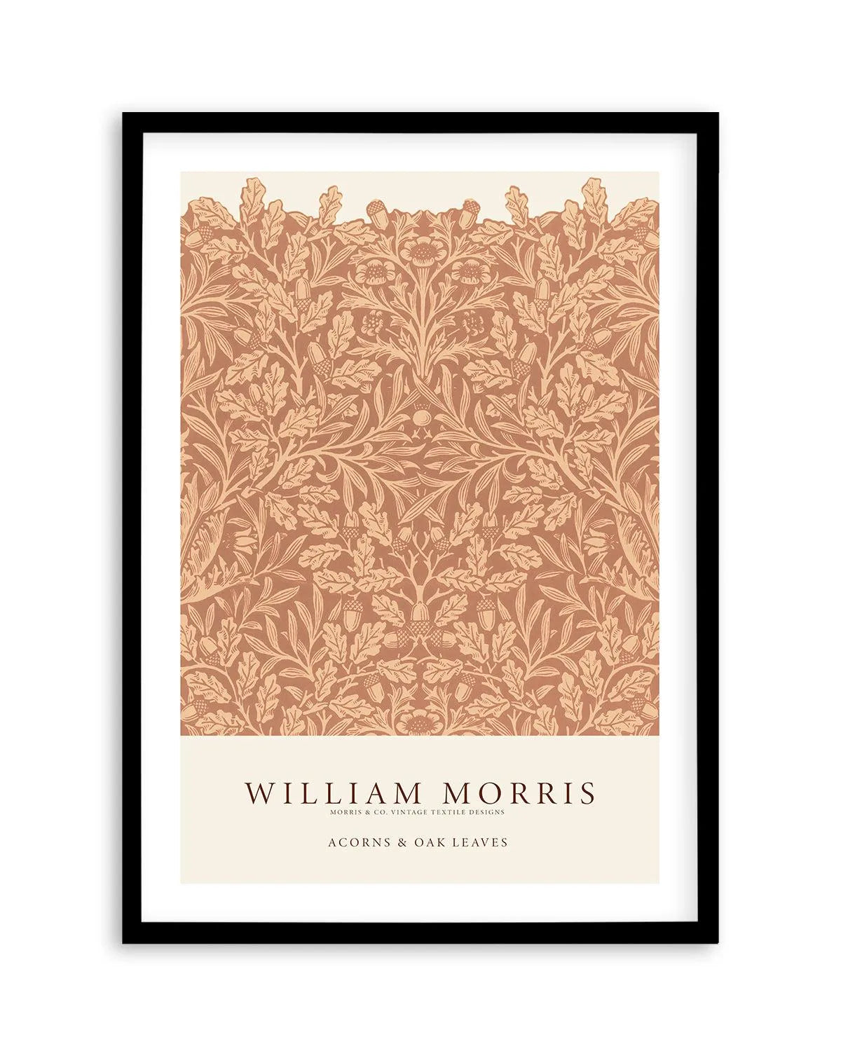 Acorns & Oak Leaves by William Morris Art Print from Olive et Oriel where you can shop wallpaper and artworks online