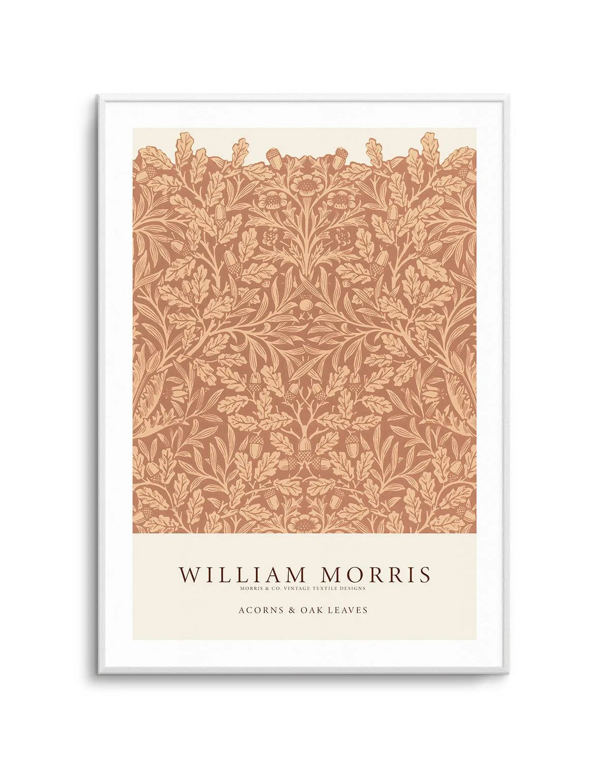 Acorns & Oak Leaves by William Morris Art Print from Olive et Oriel where you can shop wallpaper and artworks online