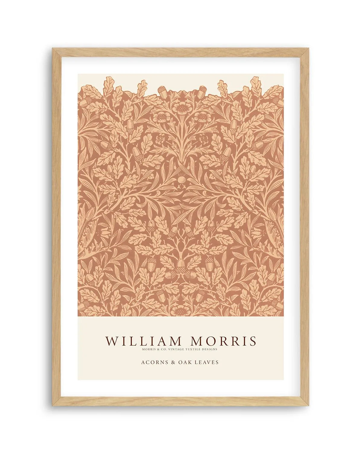 Acorns & Oak Leaves by William Morris Art Print from Olive et Oriel where you can shop wallpaper and artworks online