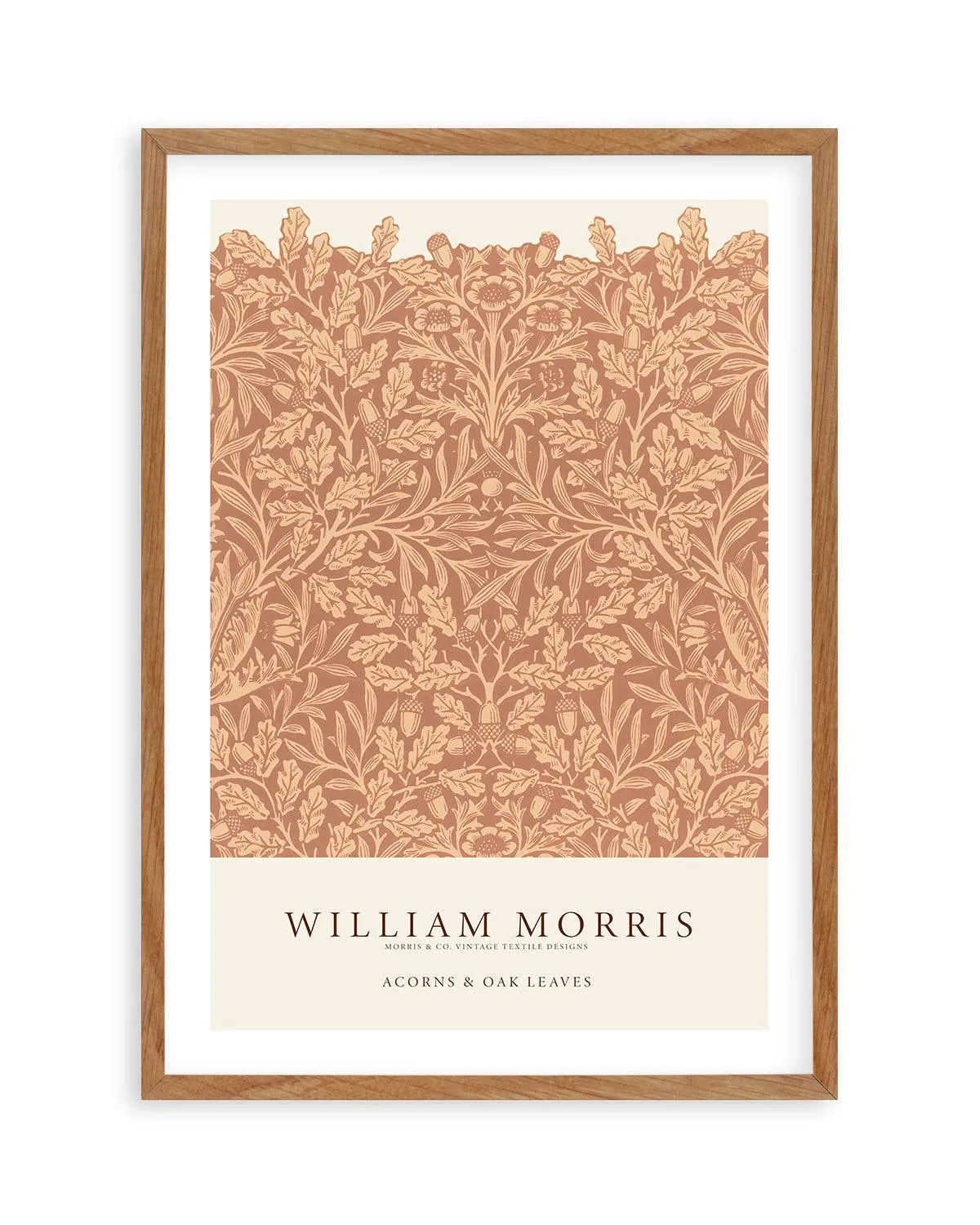 Acorns & Oak Leaves by William Morris Art Print from Olive et Oriel where you can shop wallpaper and artworks online