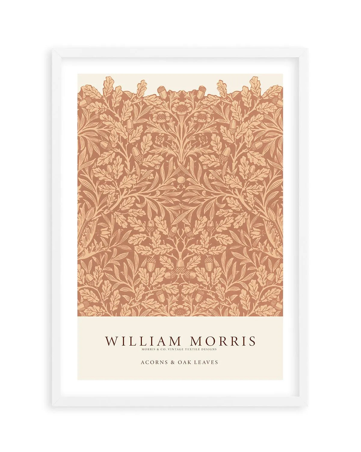 Acorns & Oak Leaves by William Morris Art Print from Olive et Oriel where you can shop wallpaper and artworks online