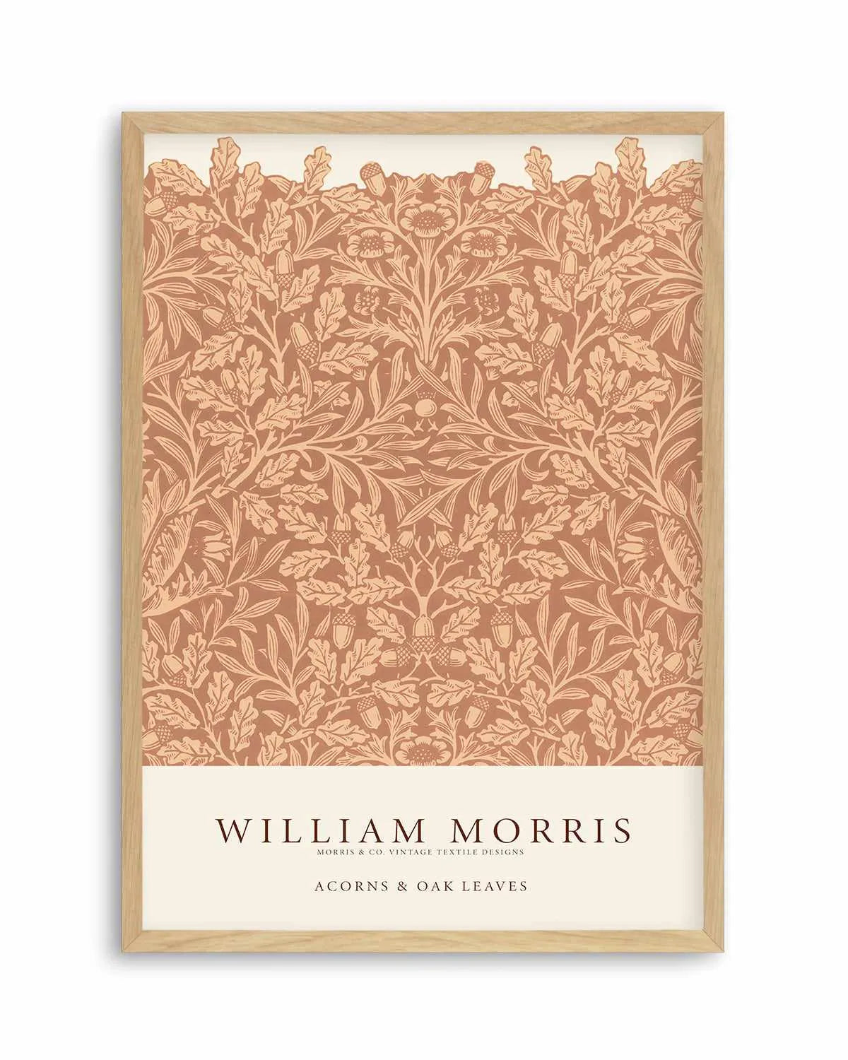 Acorns & Oak Leaves by William Morris Art Print from Olive et Oriel where you can shop wallpaper and artworks online