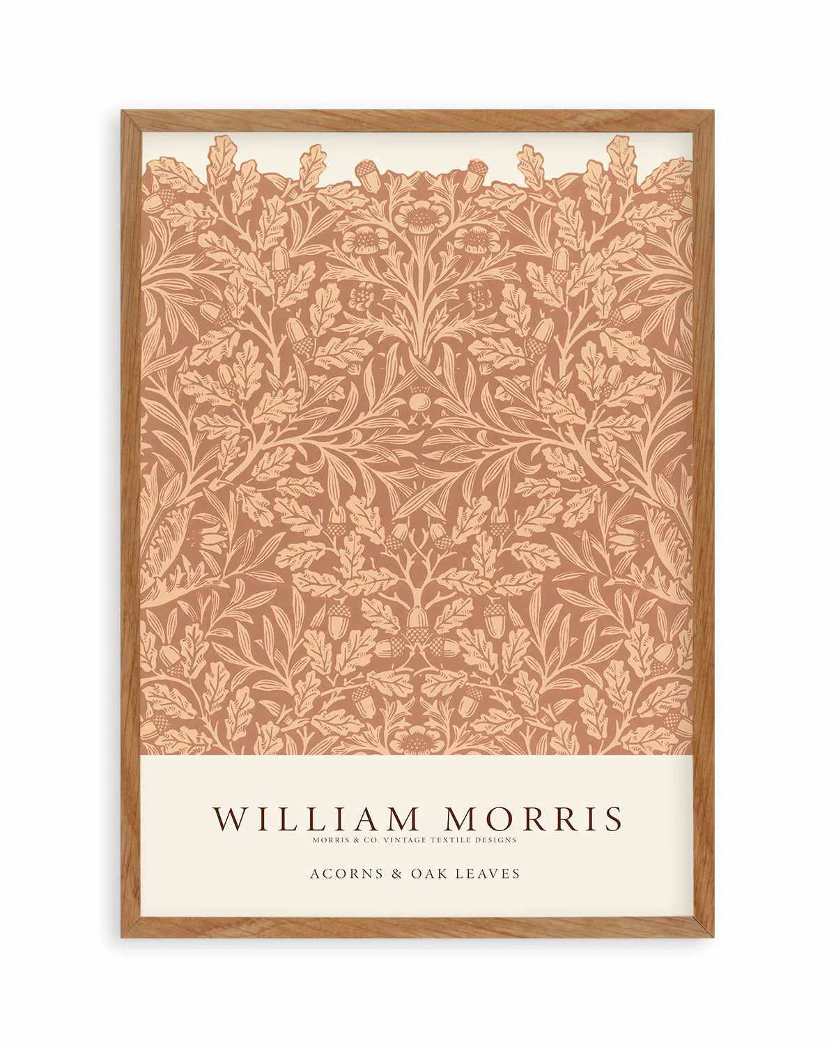 Acorns & Oak Leaves by William Morris Art Print from Olive et Oriel where you can shop wallpaper and artworks online