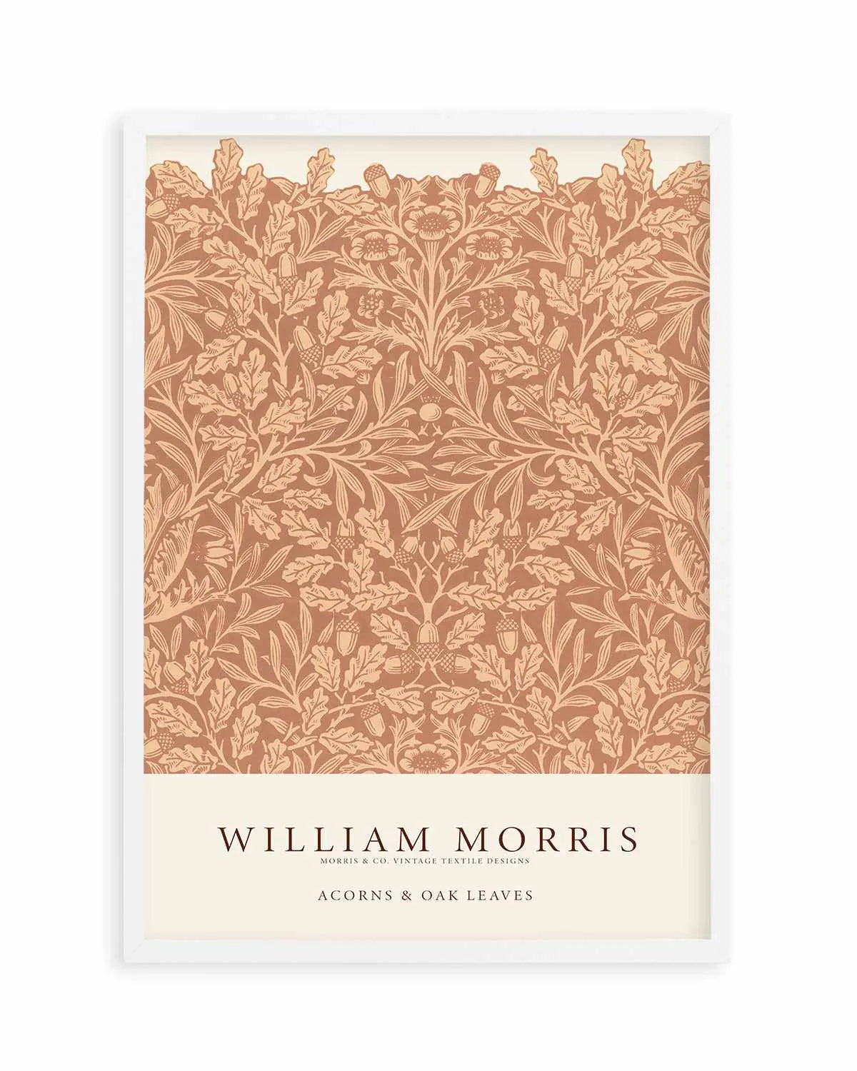 Acorns & Oak Leaves by William Morris Art Print from Olive et Oriel where you can shop wallpaper and artworks online