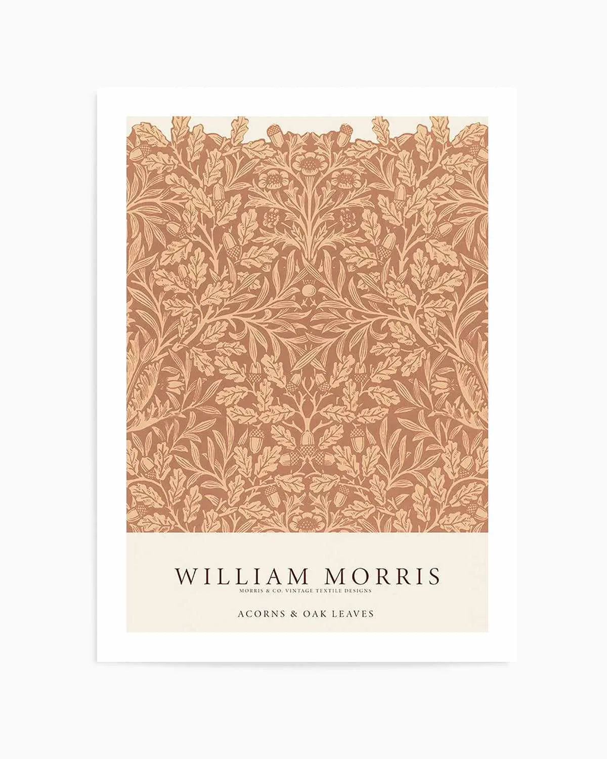 Acorns & Oak Leaves by William Morris Art Print from Olive et Oriel where you can shop wallpaper and artworks online
