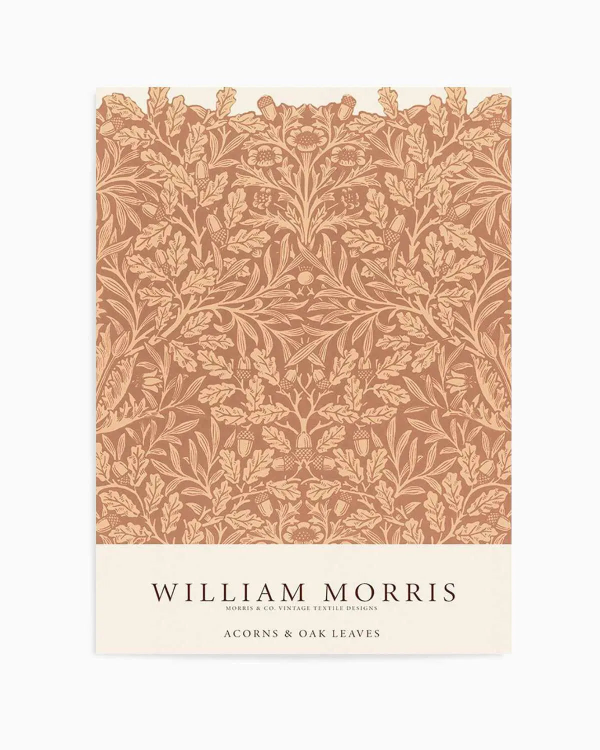 Acorns & Oak Leaves by William Morris Art Print from Olive et Oriel where you can shop wallpaper and artworks online