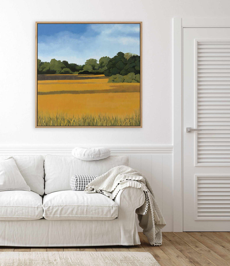 Across From Pond Bridge | Framed Canvas Art Print from Olive et Oriel where you can shop wallpaper and artworks online