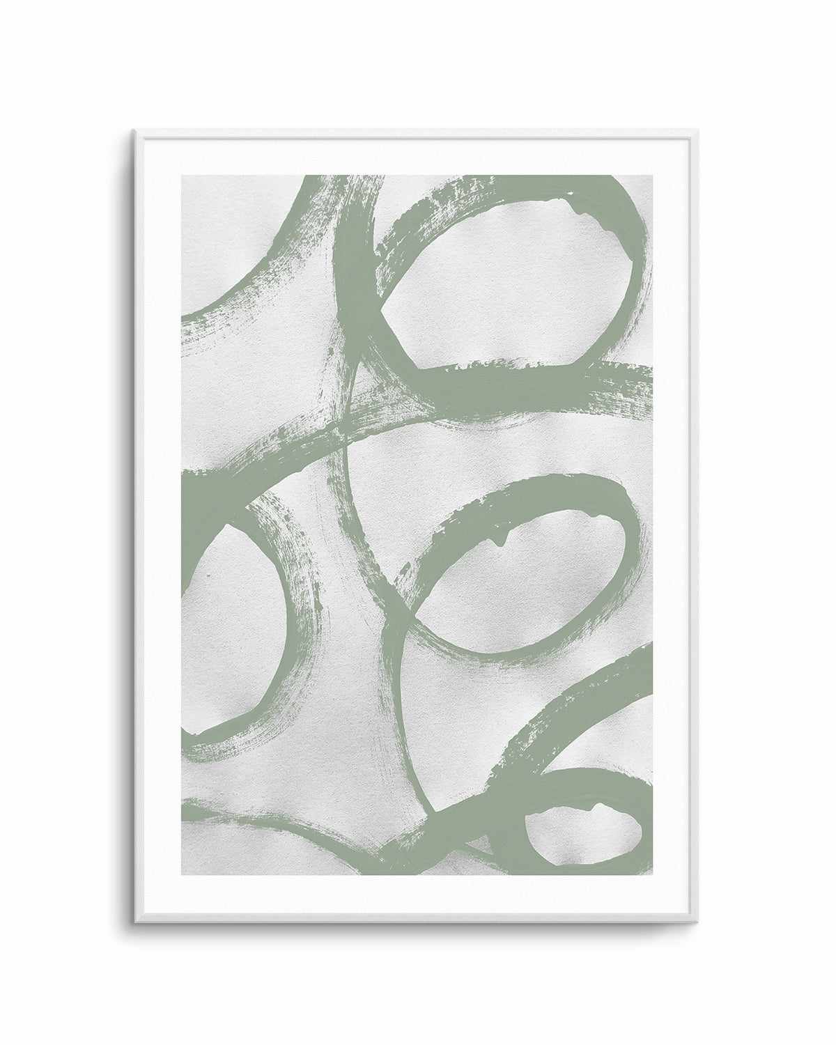 Acrylic Abstract I in Sage Art Print