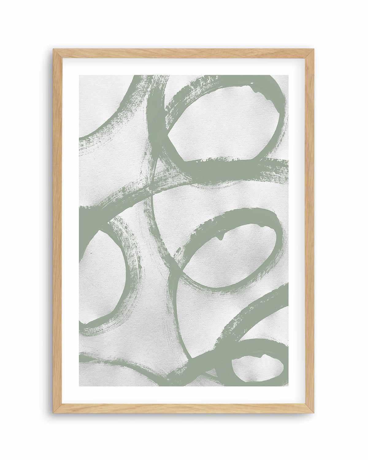 Acrylic Abstract I in Sage Art Print