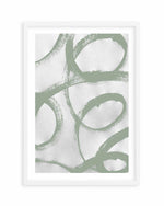 Acrylic Abstract I in Sage Art Print