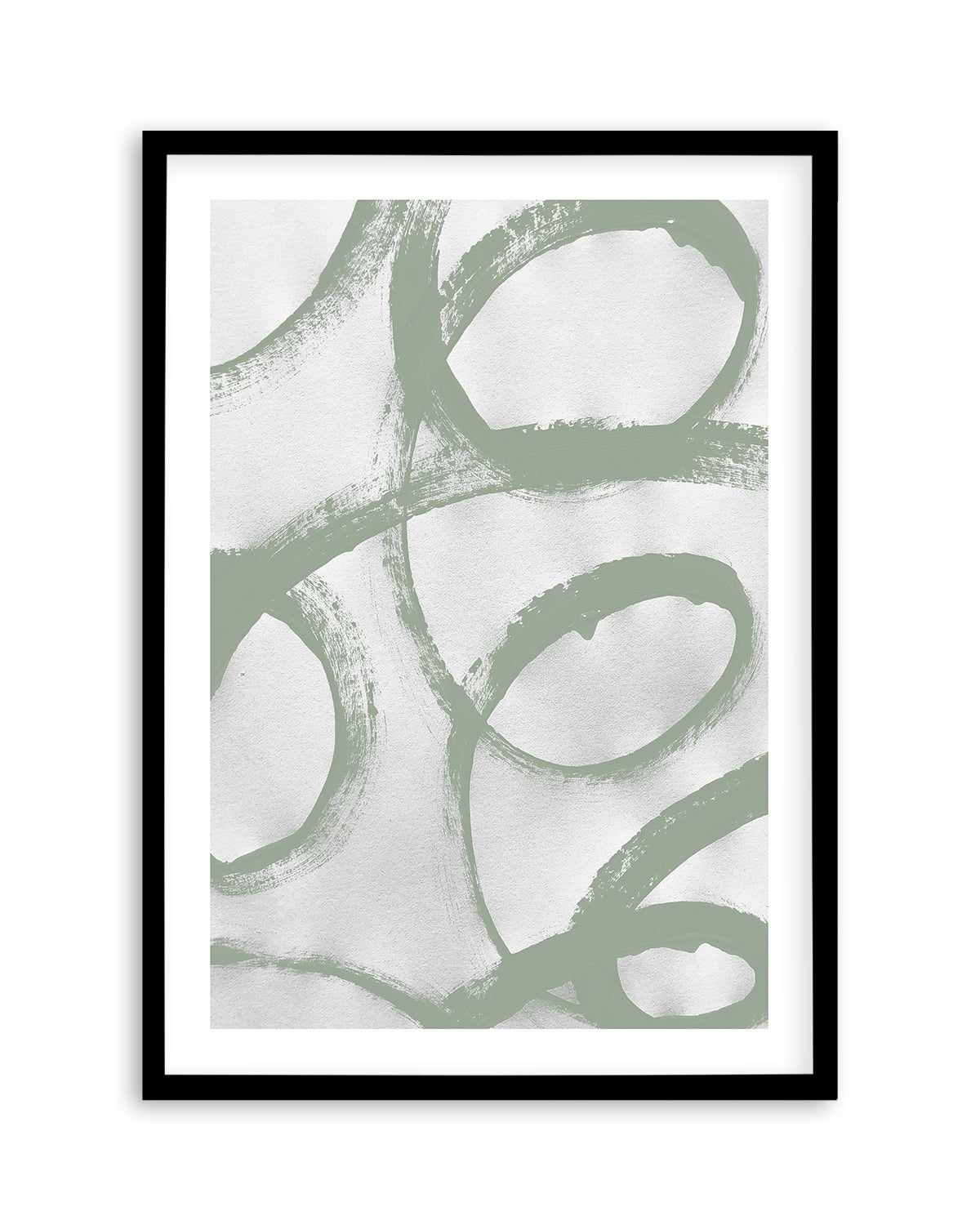 Acrylic Abstract I in Sage Art Print