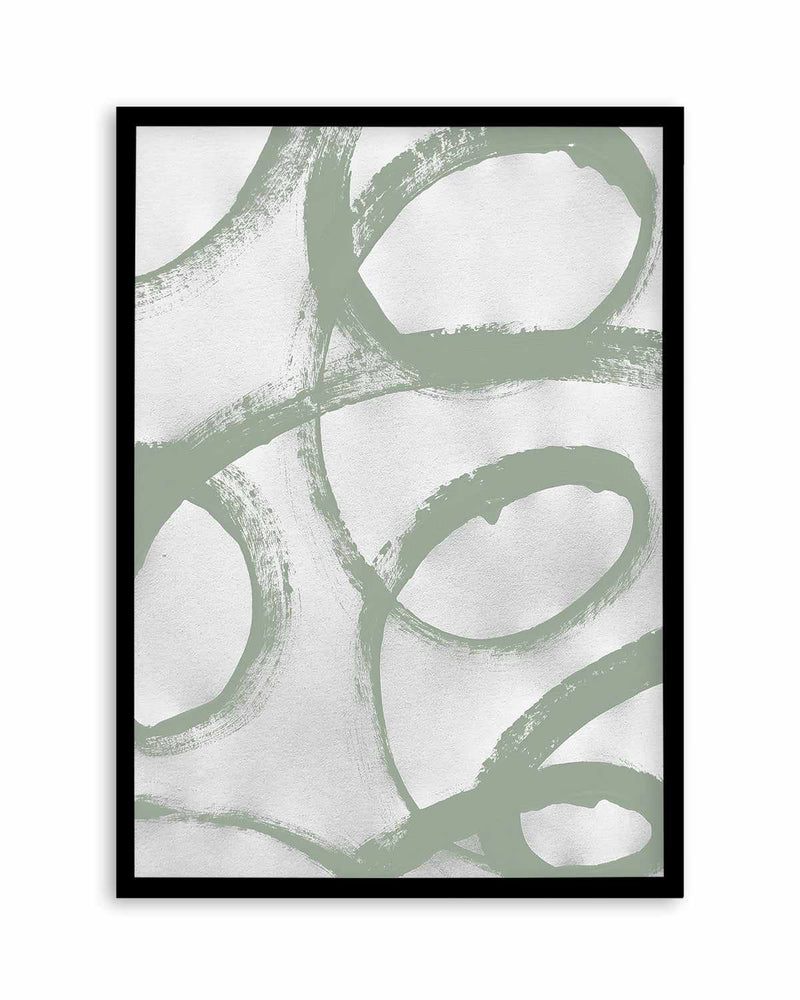 Acrylic Abstract I in Sage Art Print