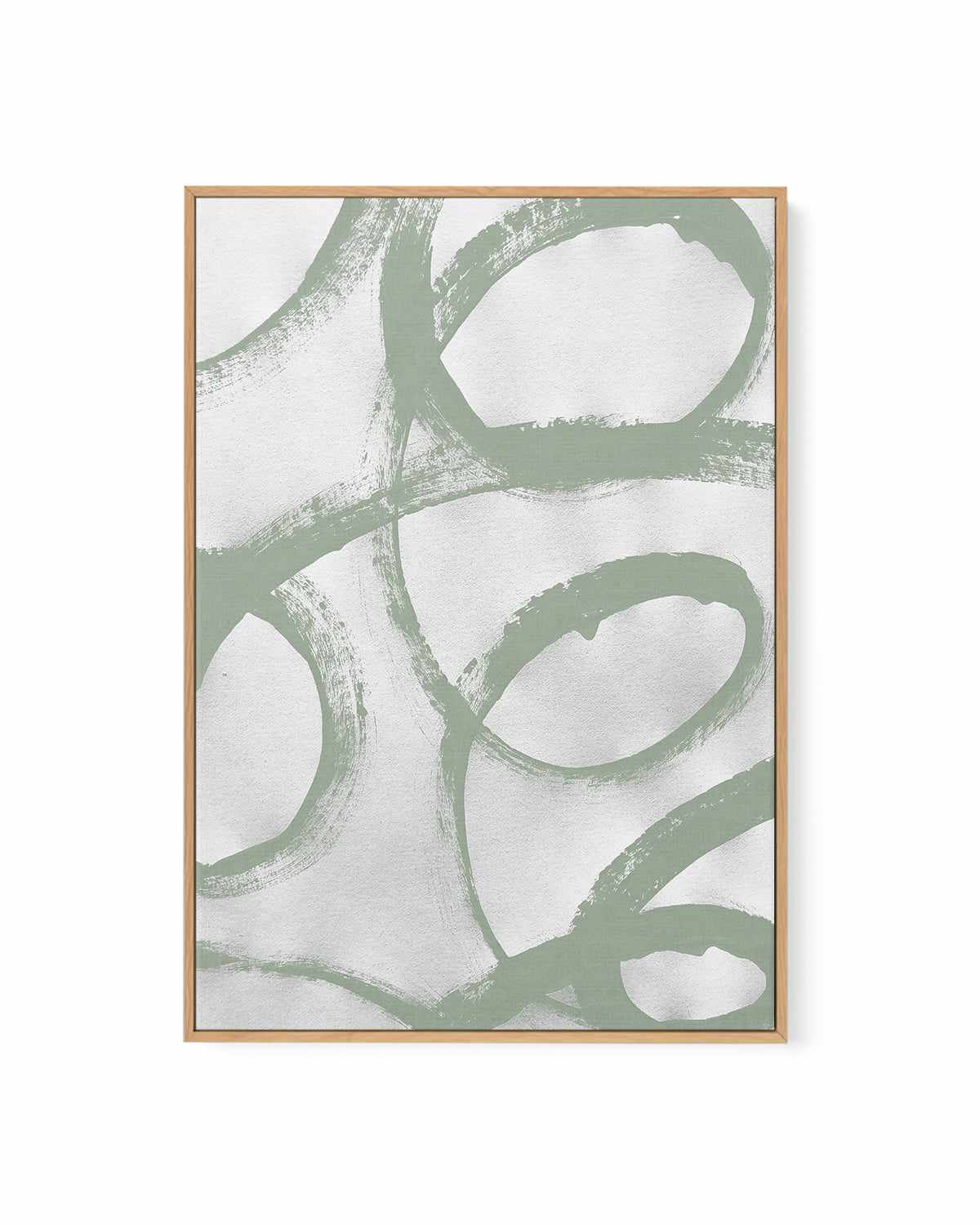 Acrylic Abstract I in Sage | Framed Canvas Art Print