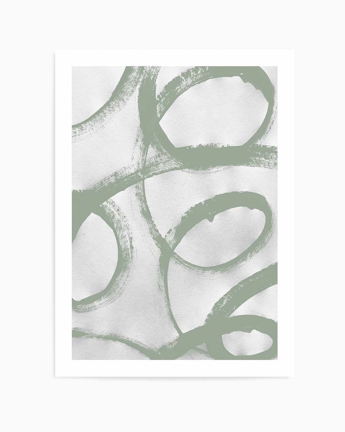 Acrylic Abstract I in Sage Art Print