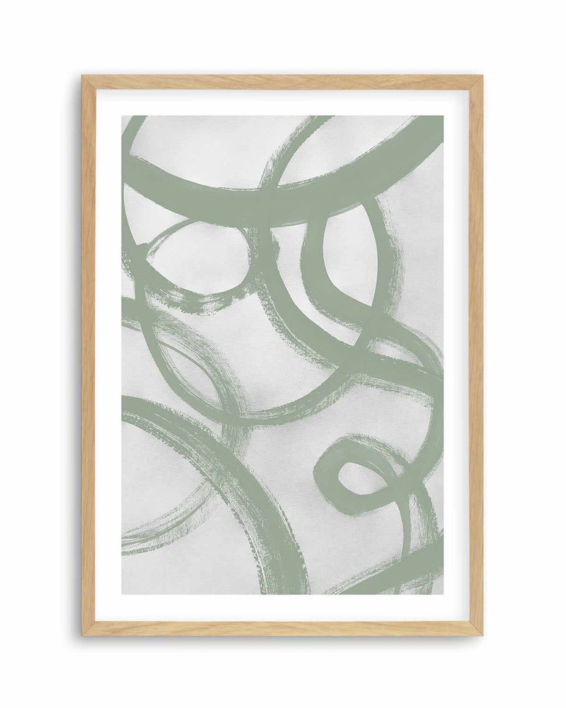 Acrylic Abstract II in Sage Art Print