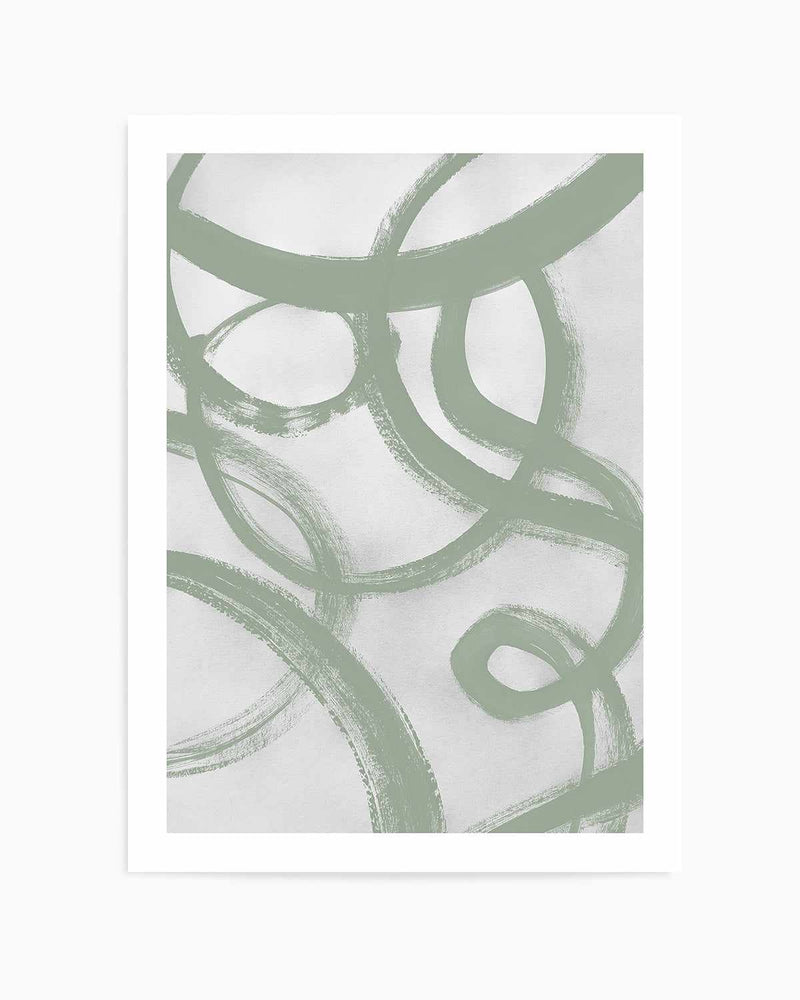 Acrylic Abstract II in Sage Art Print