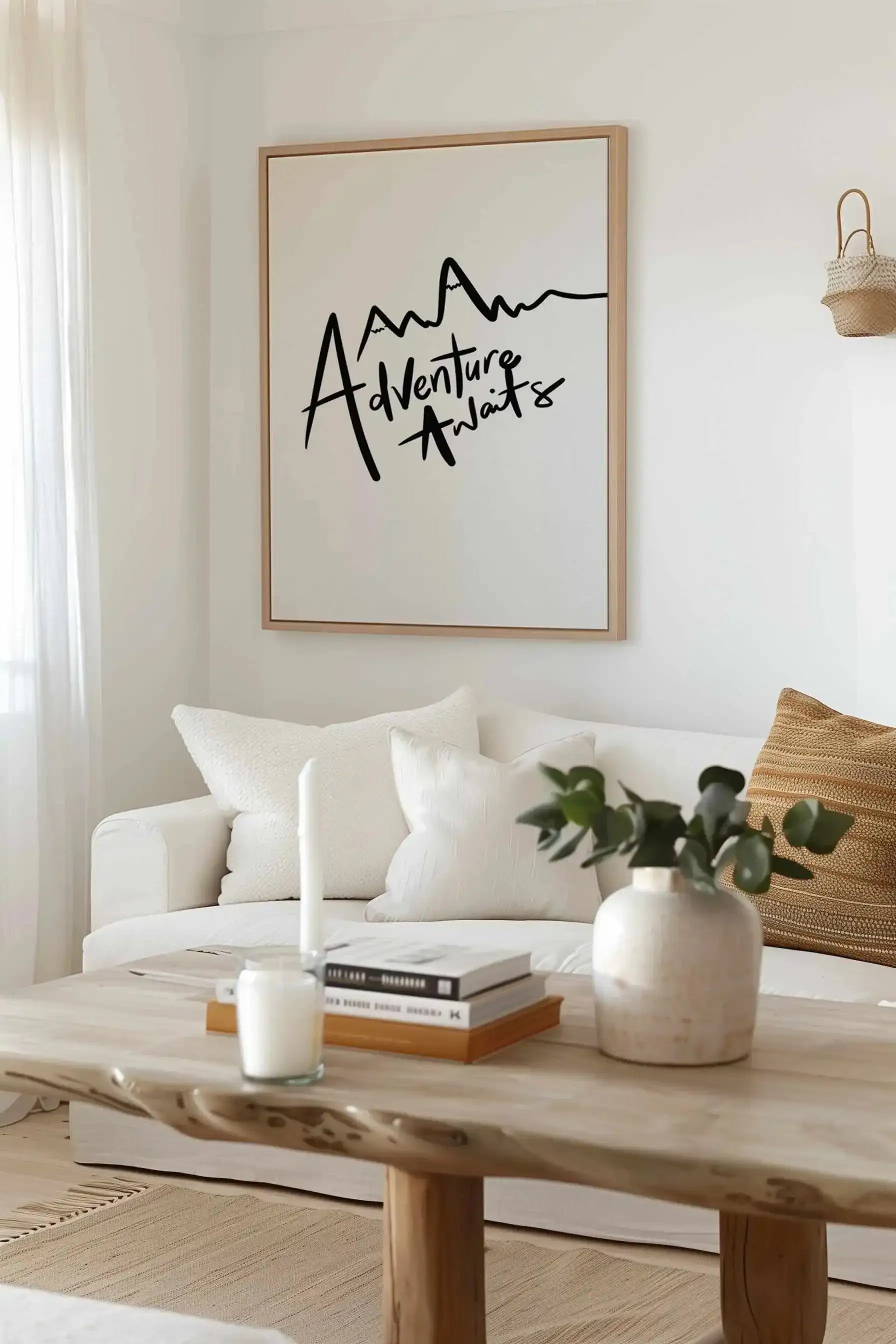 Adventure Awaits | Framed Canvas Art Print from Olive et Oriel where you can shop wallpaper and artworks online