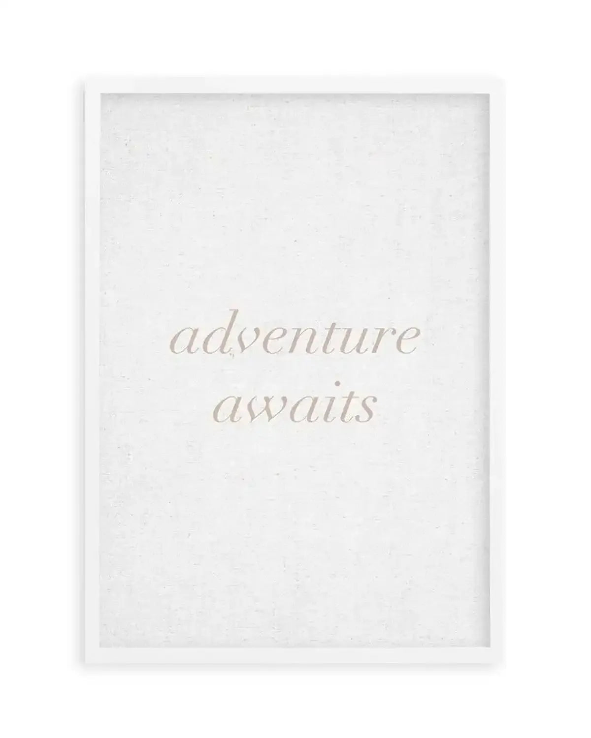 Adventure Awaits on Linen | 3 Colour Options Art Print from Olive et Oriel where you can shop wallpaper and artworks online