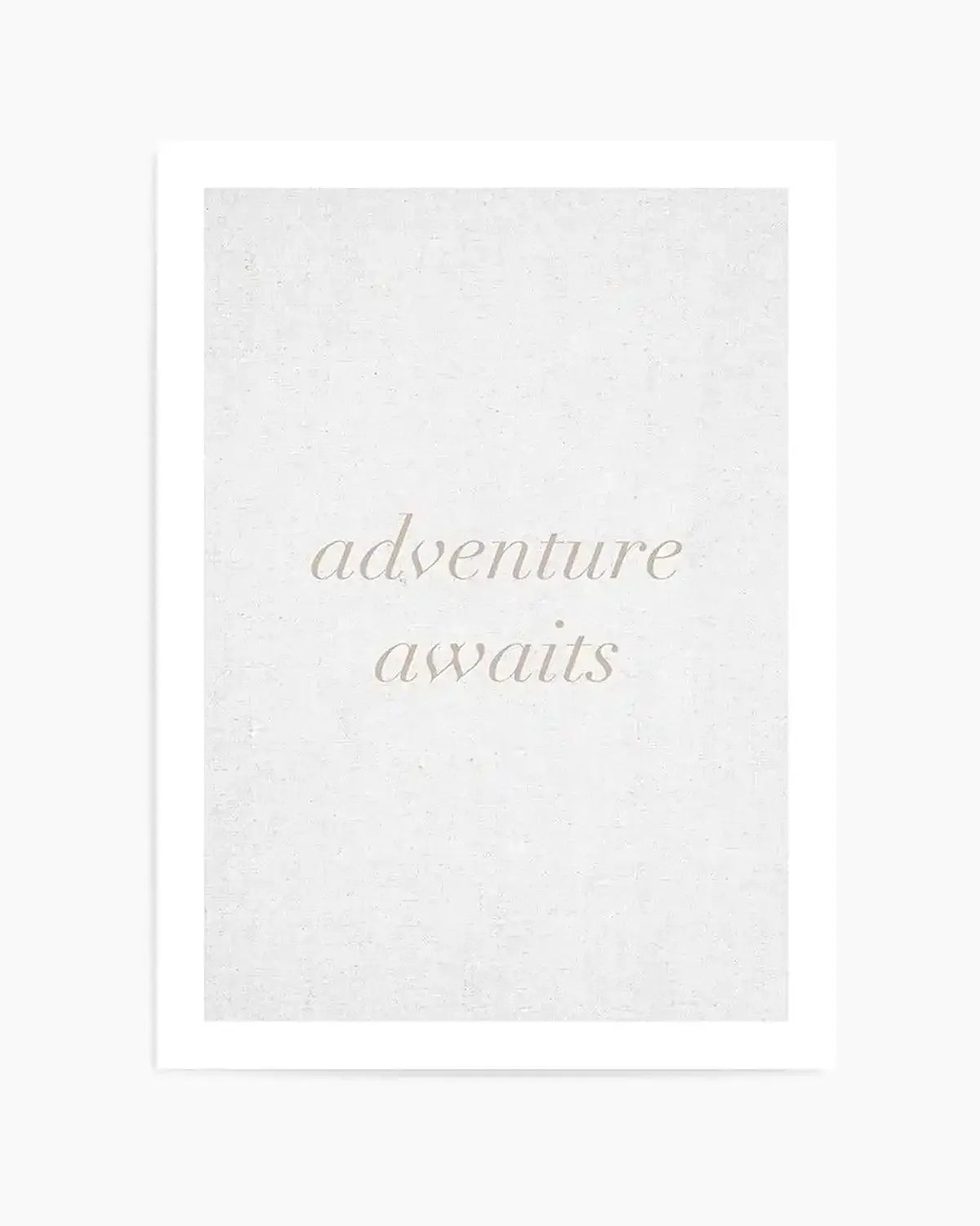 Adventure Awaits on Linen | 3 Colour Options Art Print from Olive et Oriel where you can shop wallpaper and artworks online