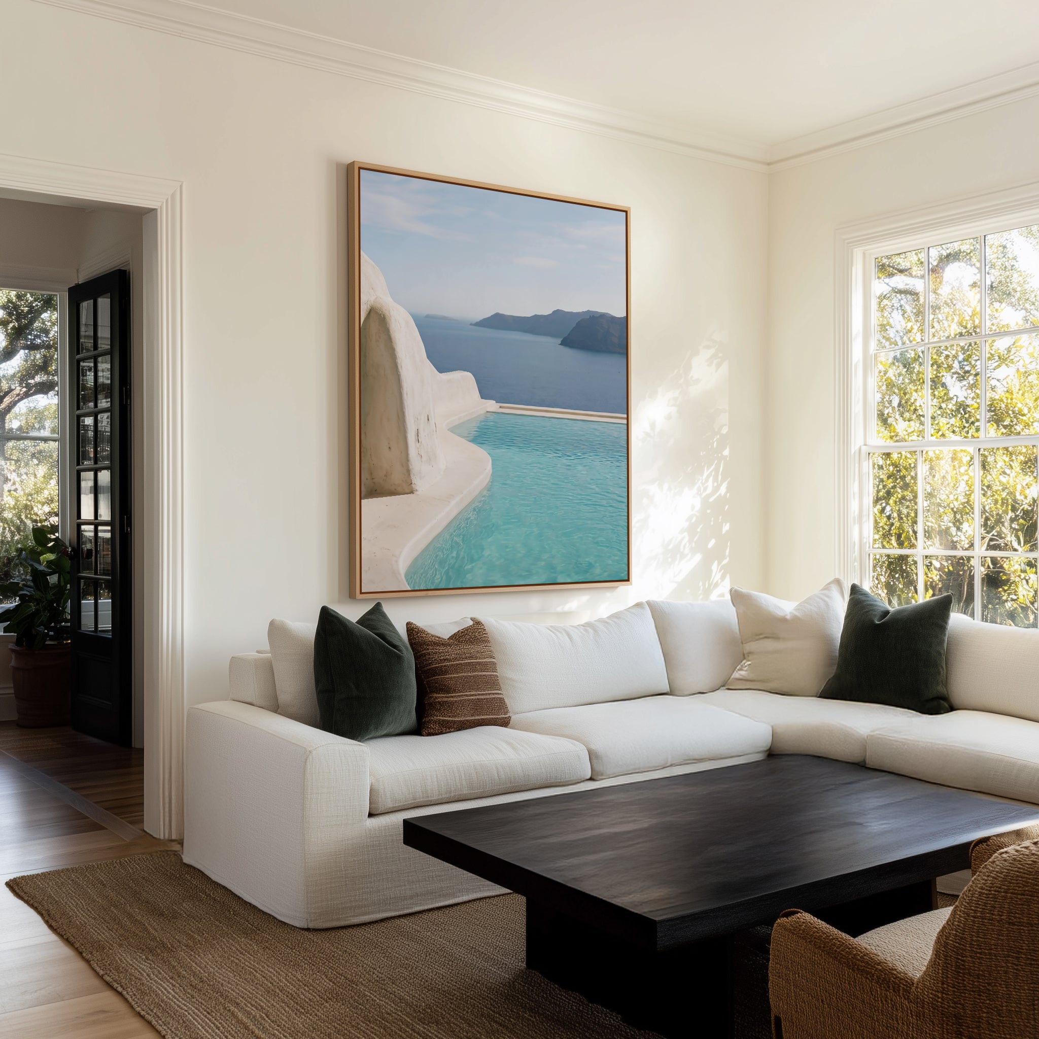 Aegean Blue Pool I | Framed Canvas Art Print