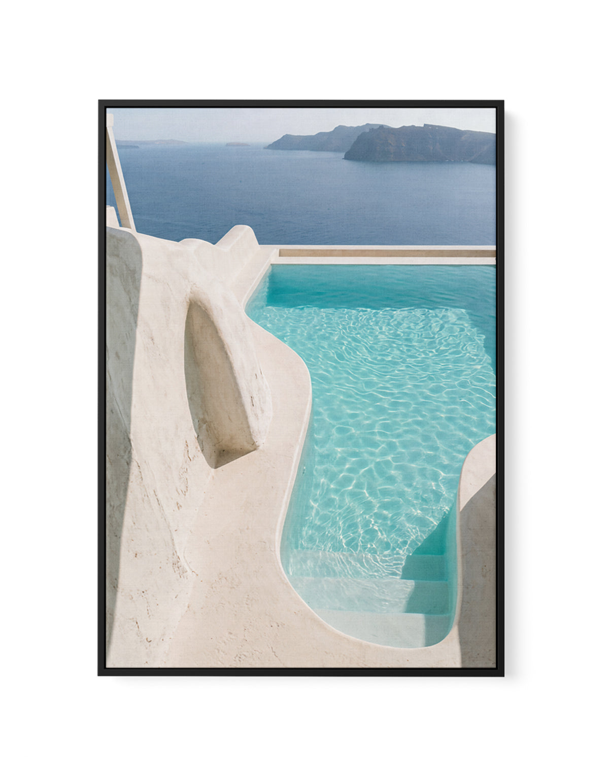 Aegean Blue Pool II | Framed Canvas Art Print