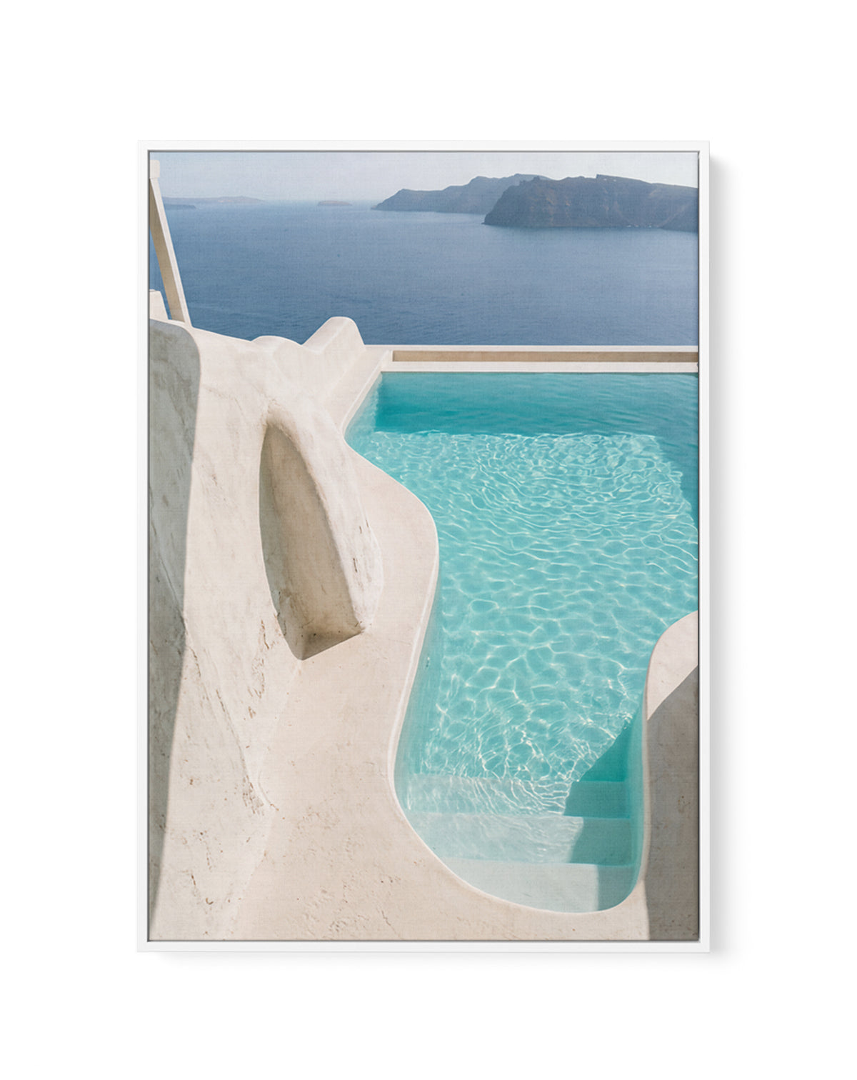 Aegean Blue Pool II | Framed Canvas Art Print