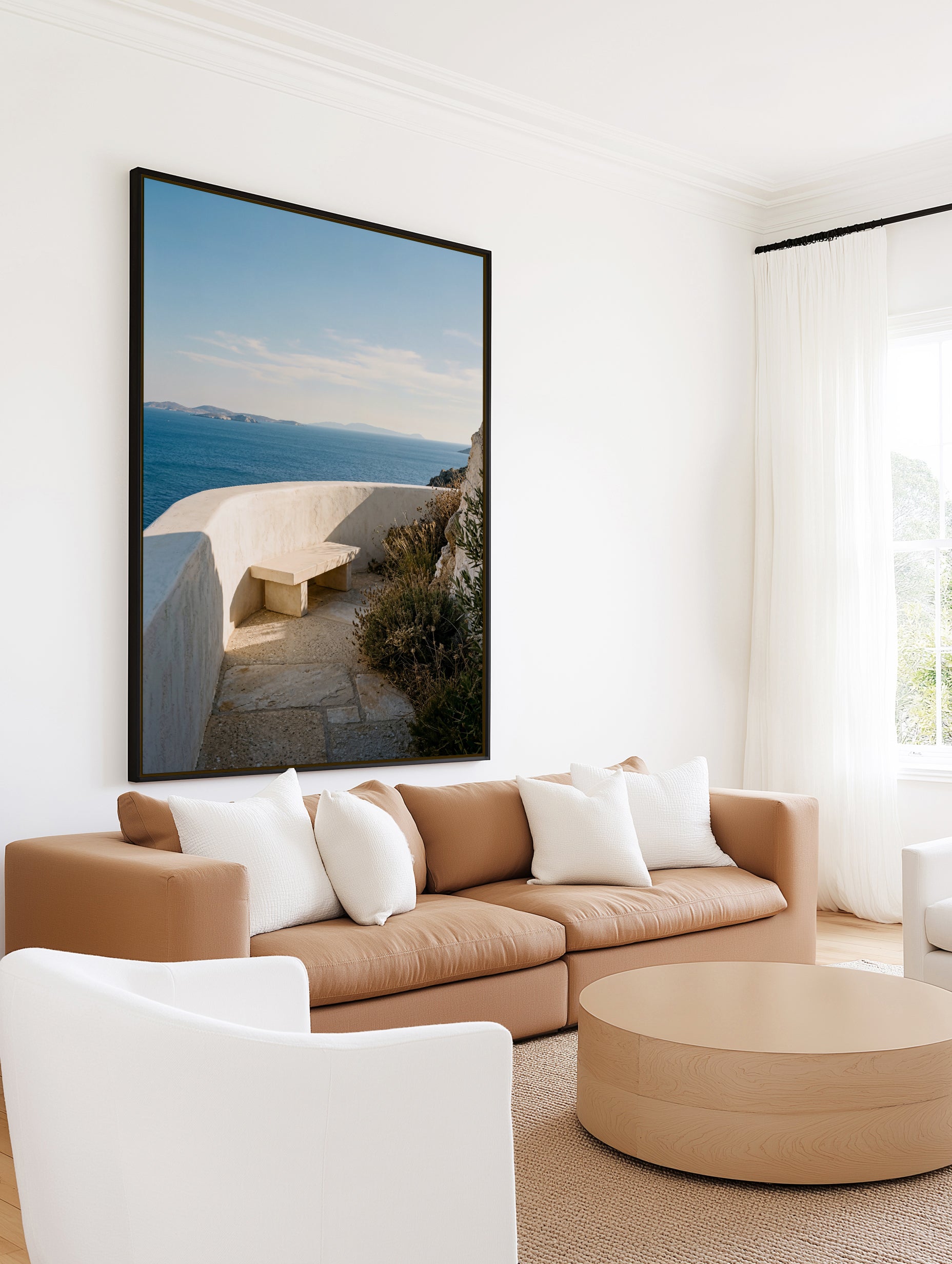 Aegean Escape III | Framed Canvas Art Print