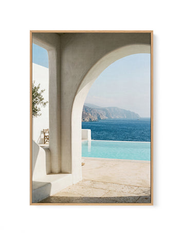 Aegean Infinity Pool | Framed Canvas Wall Art