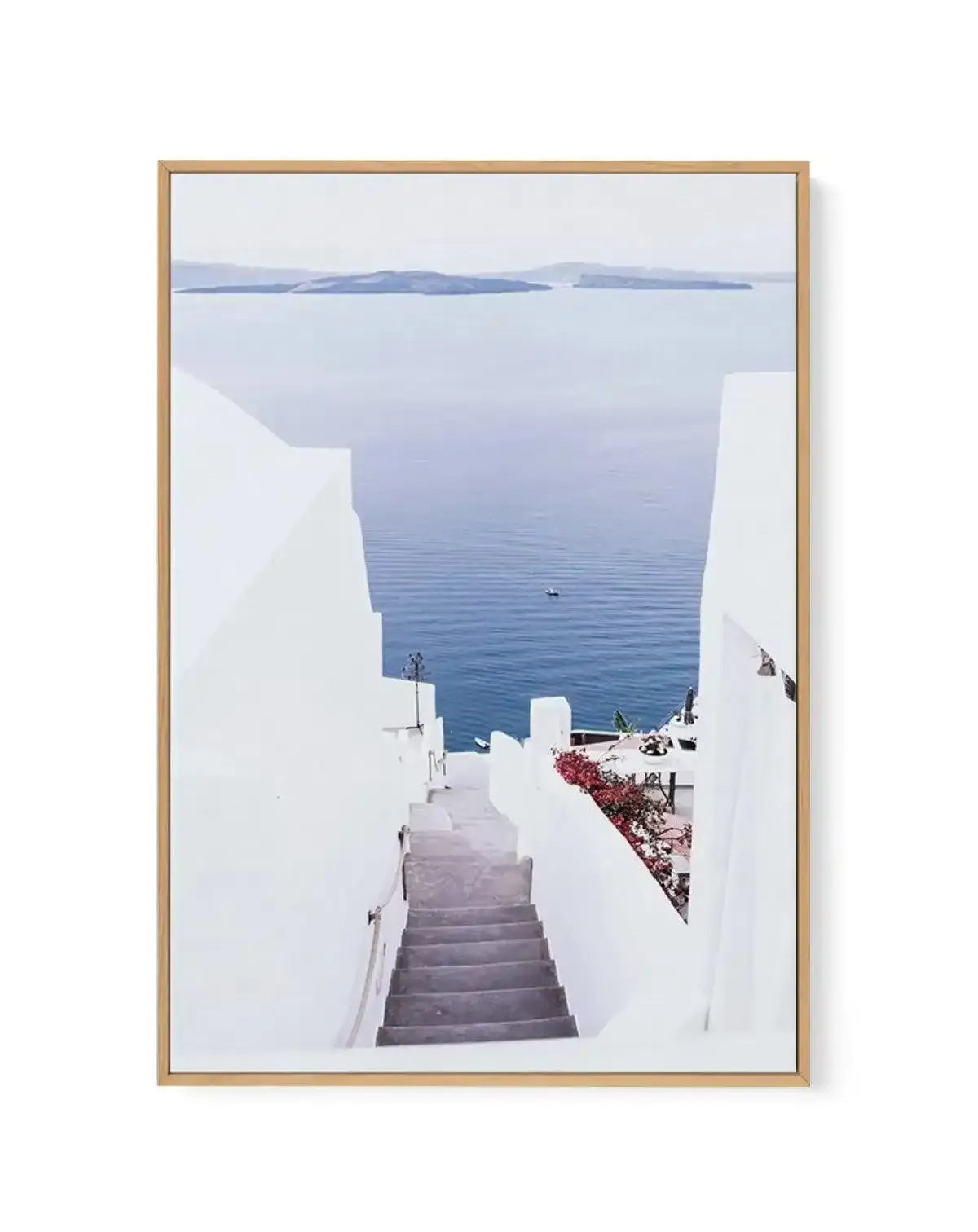 Aegean Views | Santorini | Framed Canvas-Shop Greece Wall Art Prints Online with Olive et Oriel - Our collection of Greek Islands art prints offer unique wall art including blue domes of Santorini in Oia, mediterranean sea prints and incredible posters from Milos and other Greece landscape photography - this collection will add mediterranean blue to your home, perfect for updating the walls in coastal, beach house style. There is Greece art on canvas and extra large wall art with fast, free ship