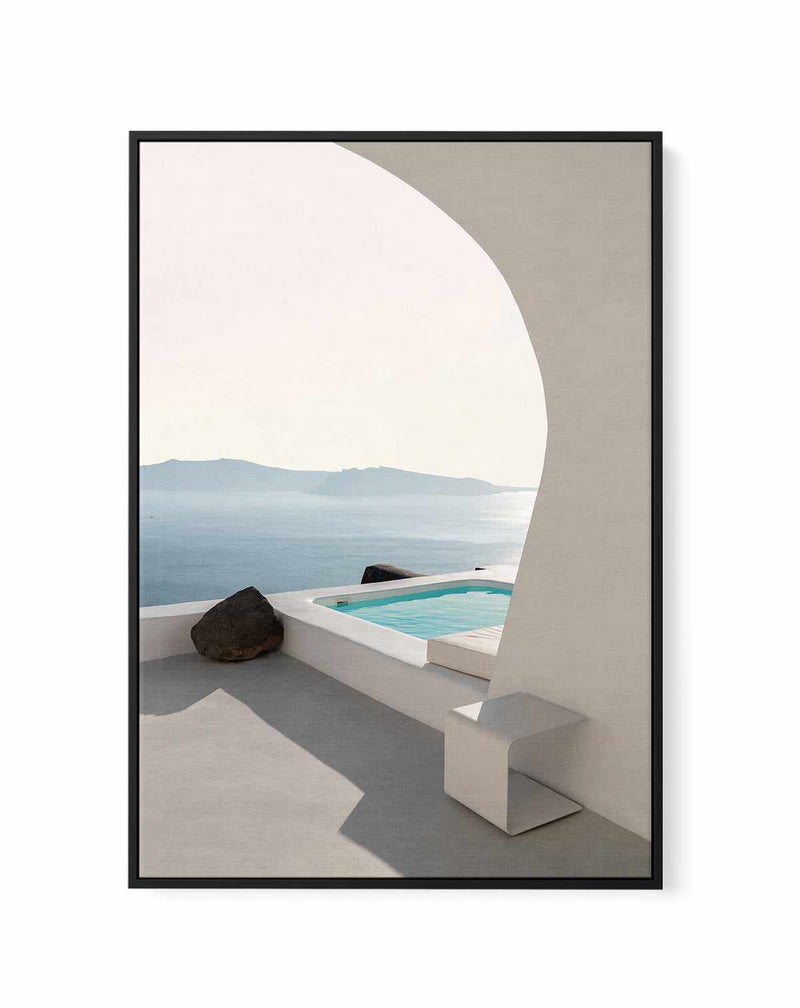 Aenaon Seaview Villa By Minorstep | Framed Canvas Art Print