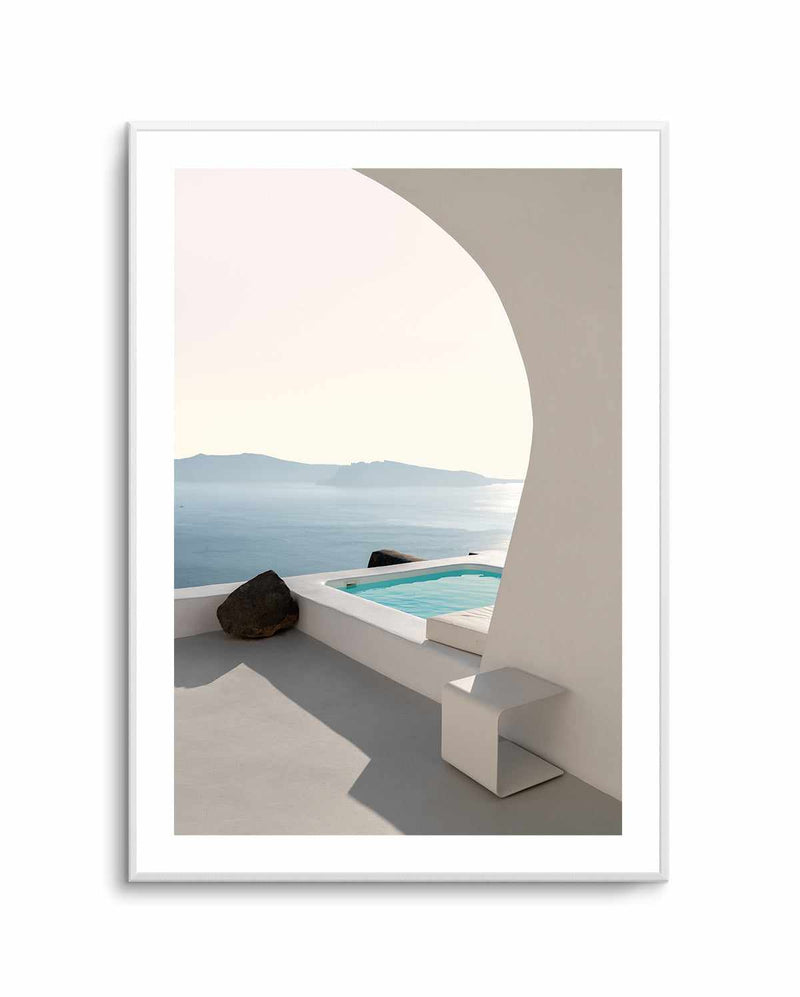 Aenaon Seaview Villa By Minorstep | Art Print from Olive et Oriel where you can shop wallpaper and artworks online