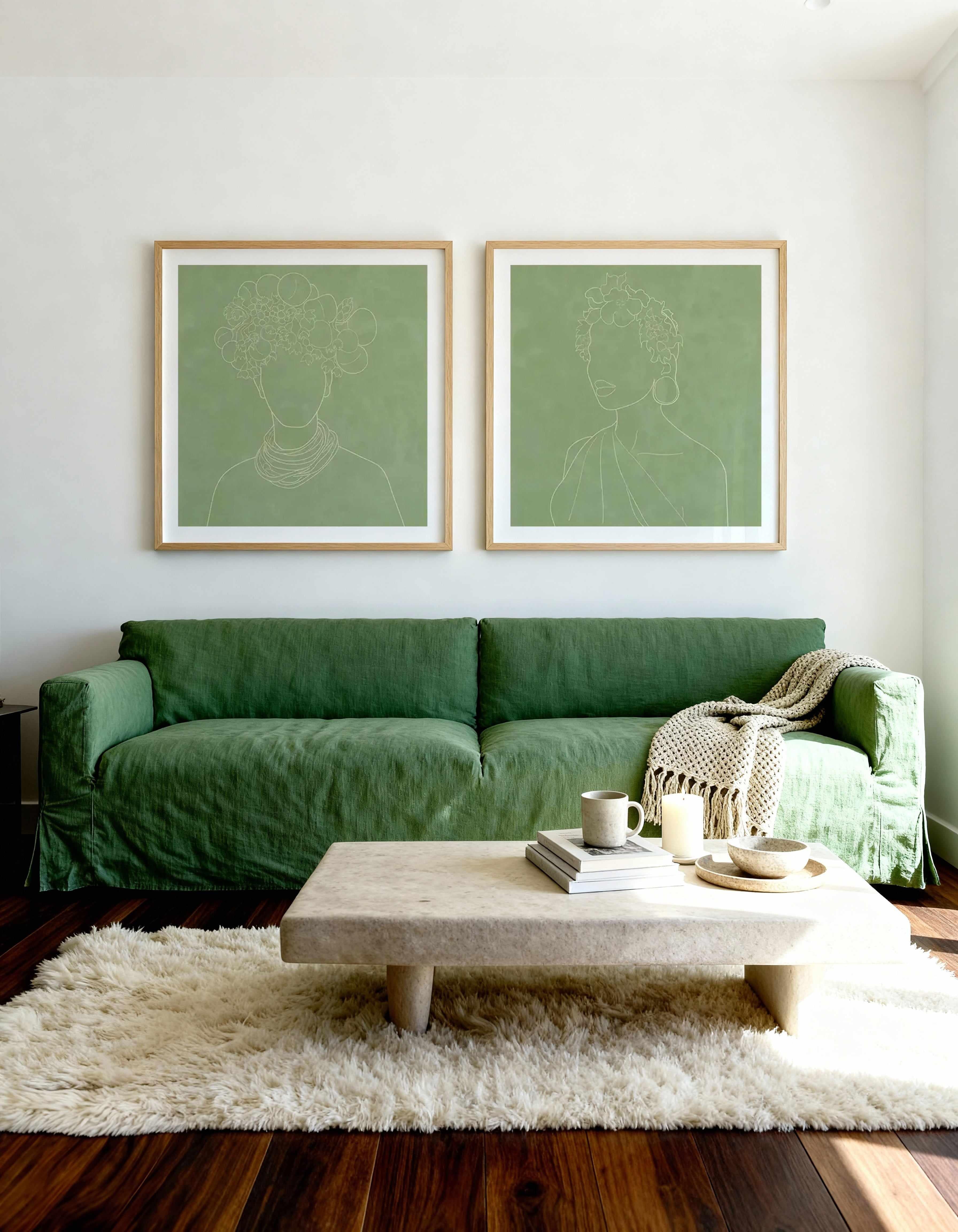 Africa Live Collection Green I & II Art Print Set of 2 | Matching Wall Art