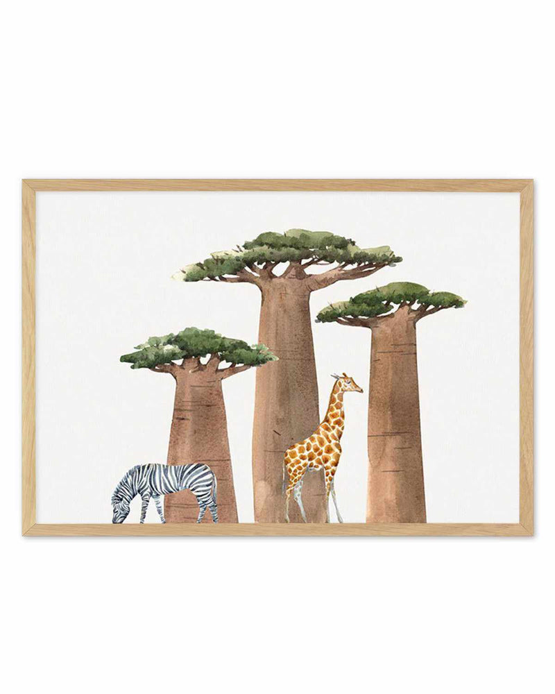 African Landscape | Watercolor Art Print