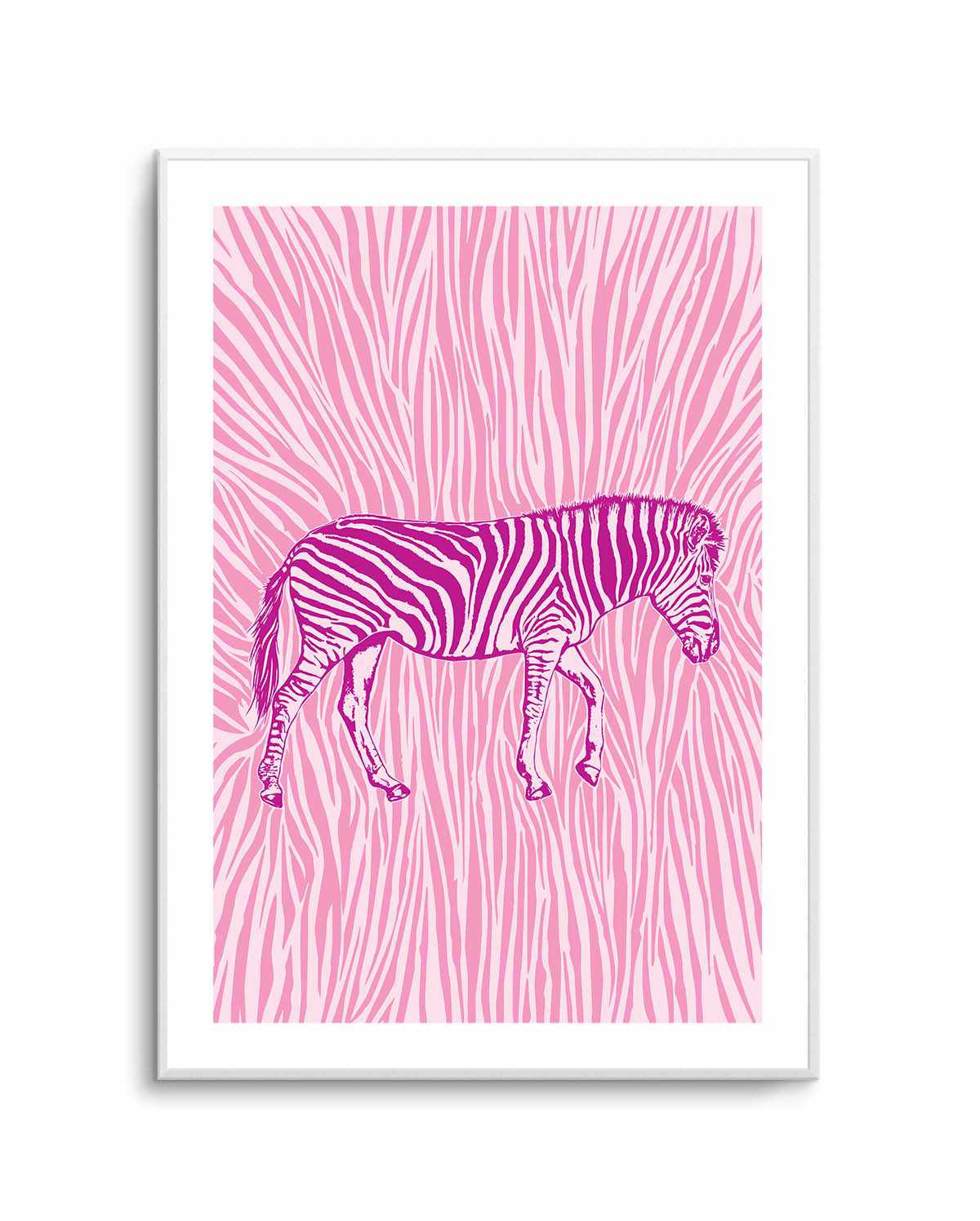 African Zebra Striking Camouflage by Carlo Kaminski | Art Print