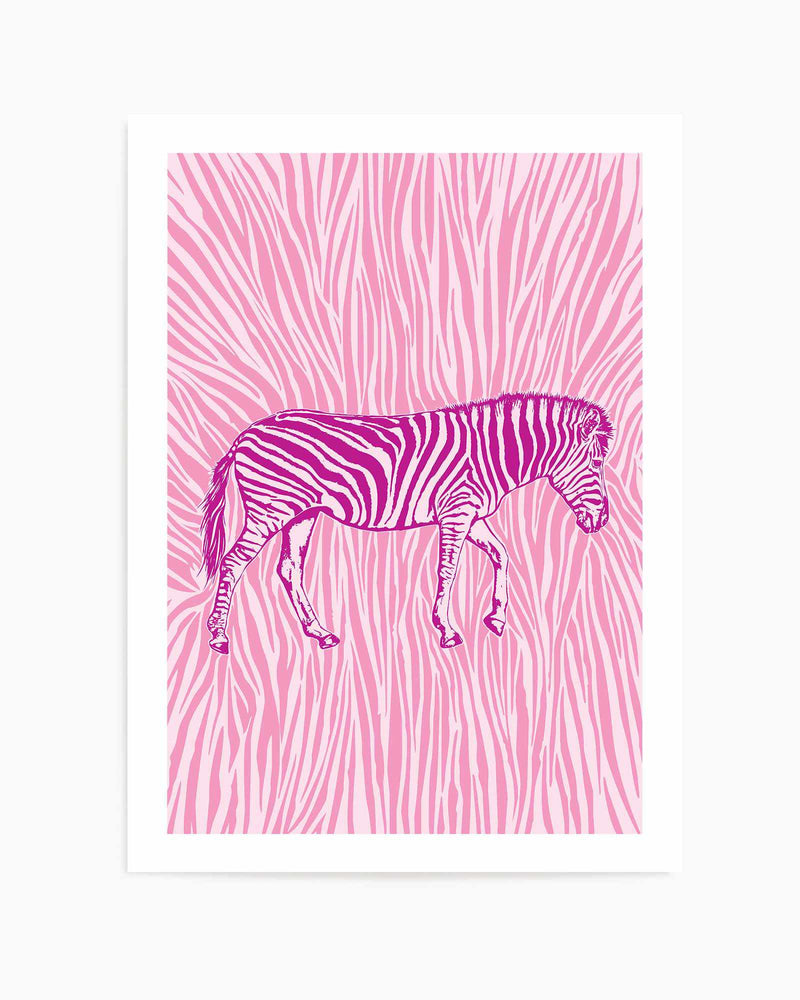 African Zebra Striking Camouflage by Carlo Kaminski | Art Print