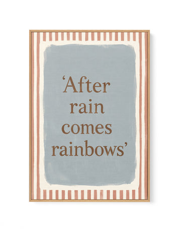 After Rain Comes Rainbows | Framed Canvas Wall Art