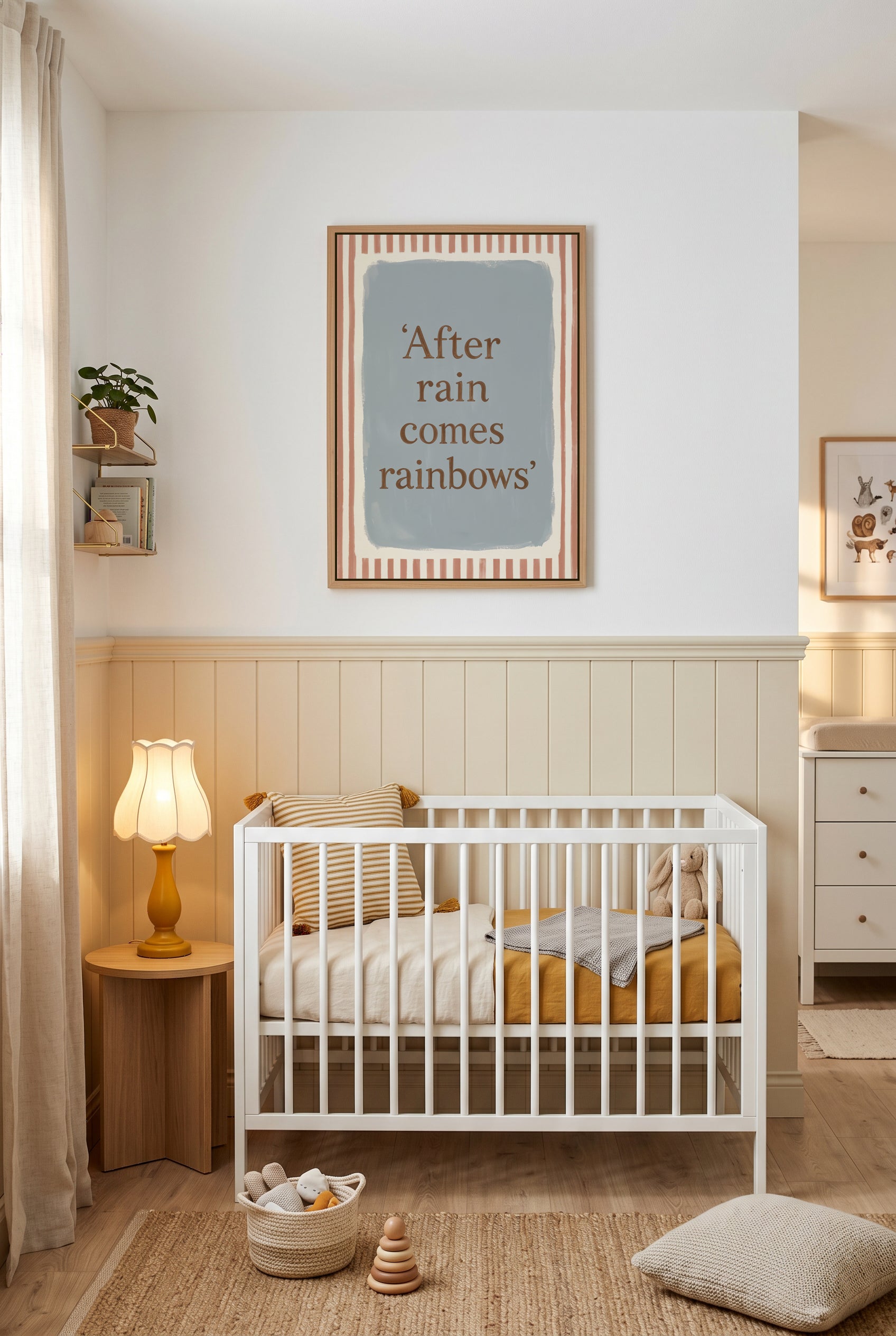 After Rain Comes Rainbows | Framed Canvas Art Print