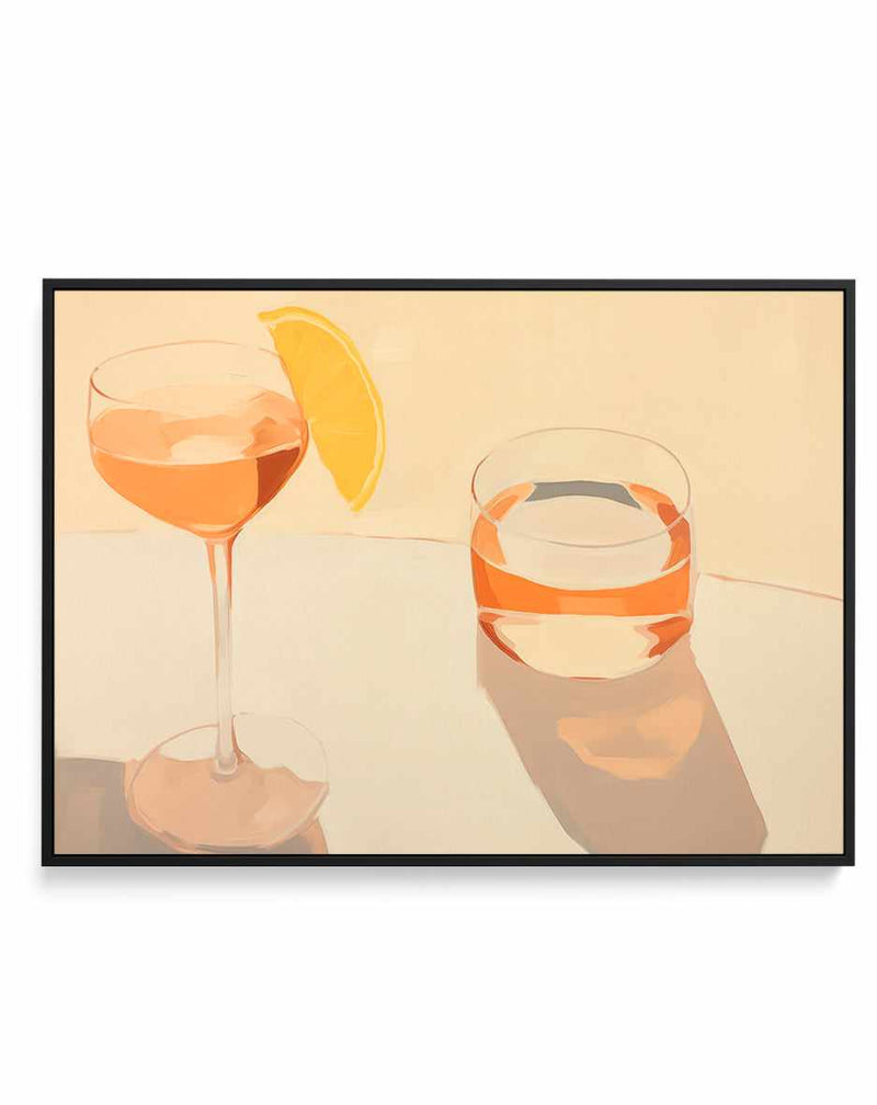 Afternoon Cocktails I | Framed Canvas Art Print