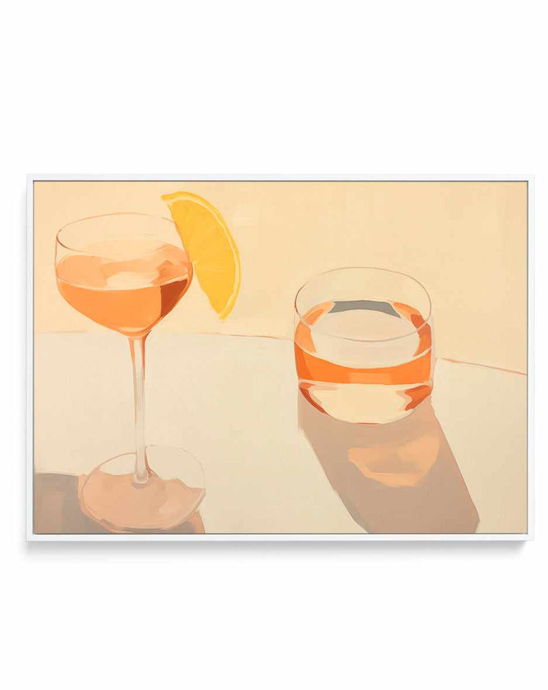 Afternoon Cocktails I | Framed Canvas Art Print