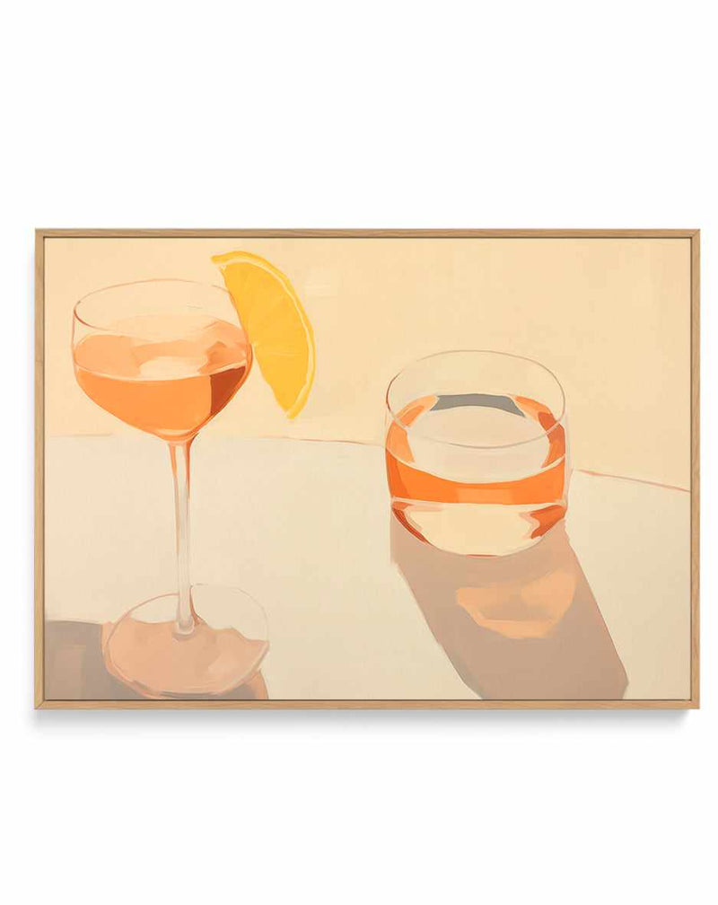 Afternoon Cocktails I | Framed Canvas Art Print