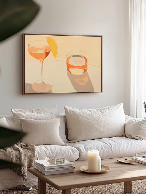 Afternoon Cocktails I | Framed Canvas Art Print