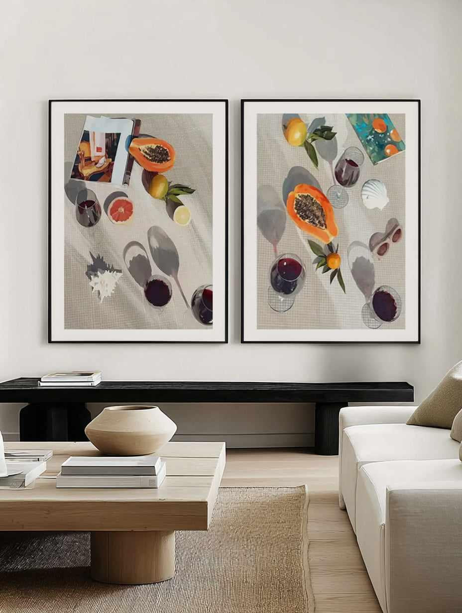 Afternoon Pinot Noir I & II Art Print Set of 2 | Matching Wall Art from Olive et Oriel where you can shop wallpaper and artworks online