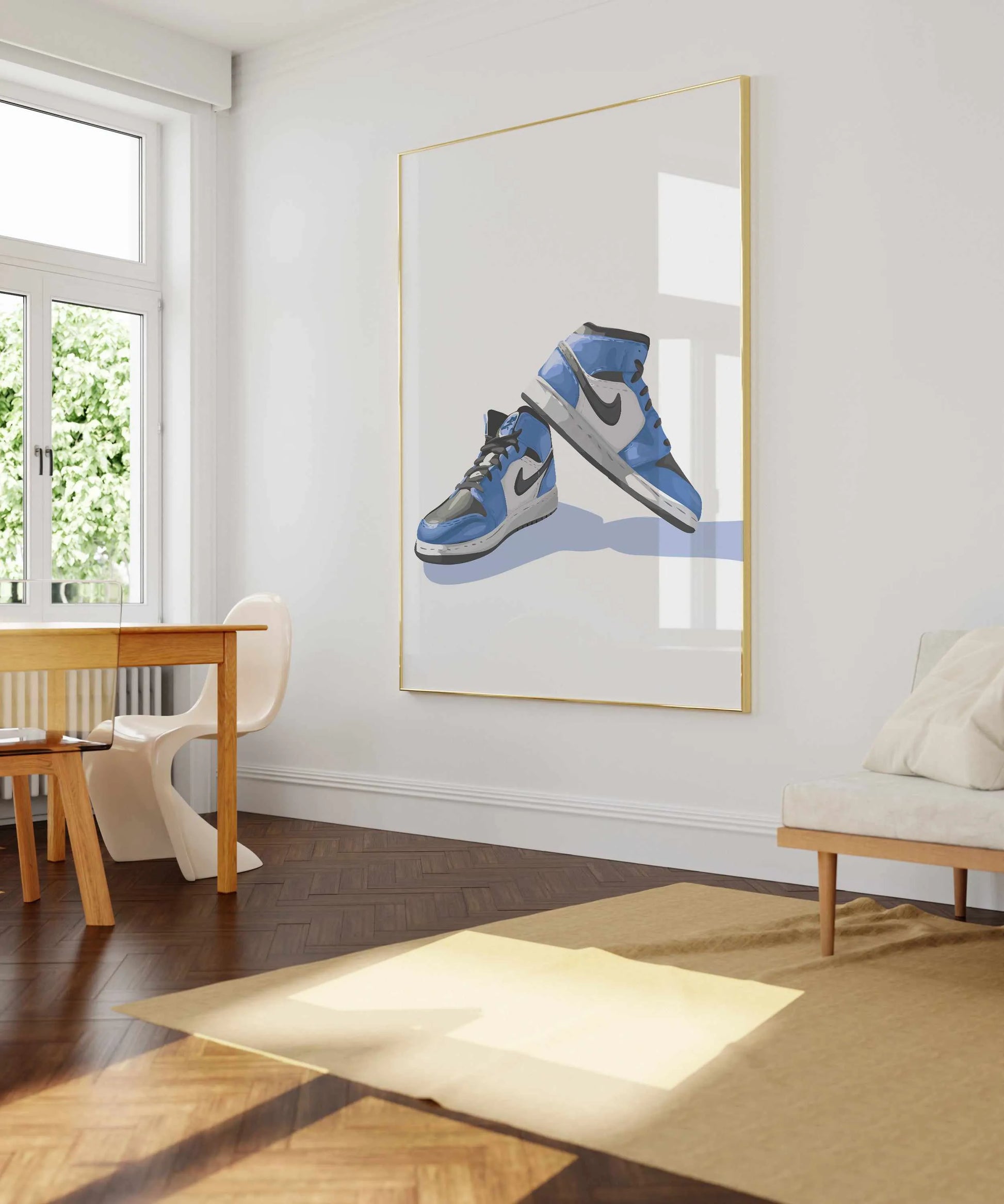 Air Jordans Blue | Art Print from Olive et Oriel where you can shop wallpaper and artworks online