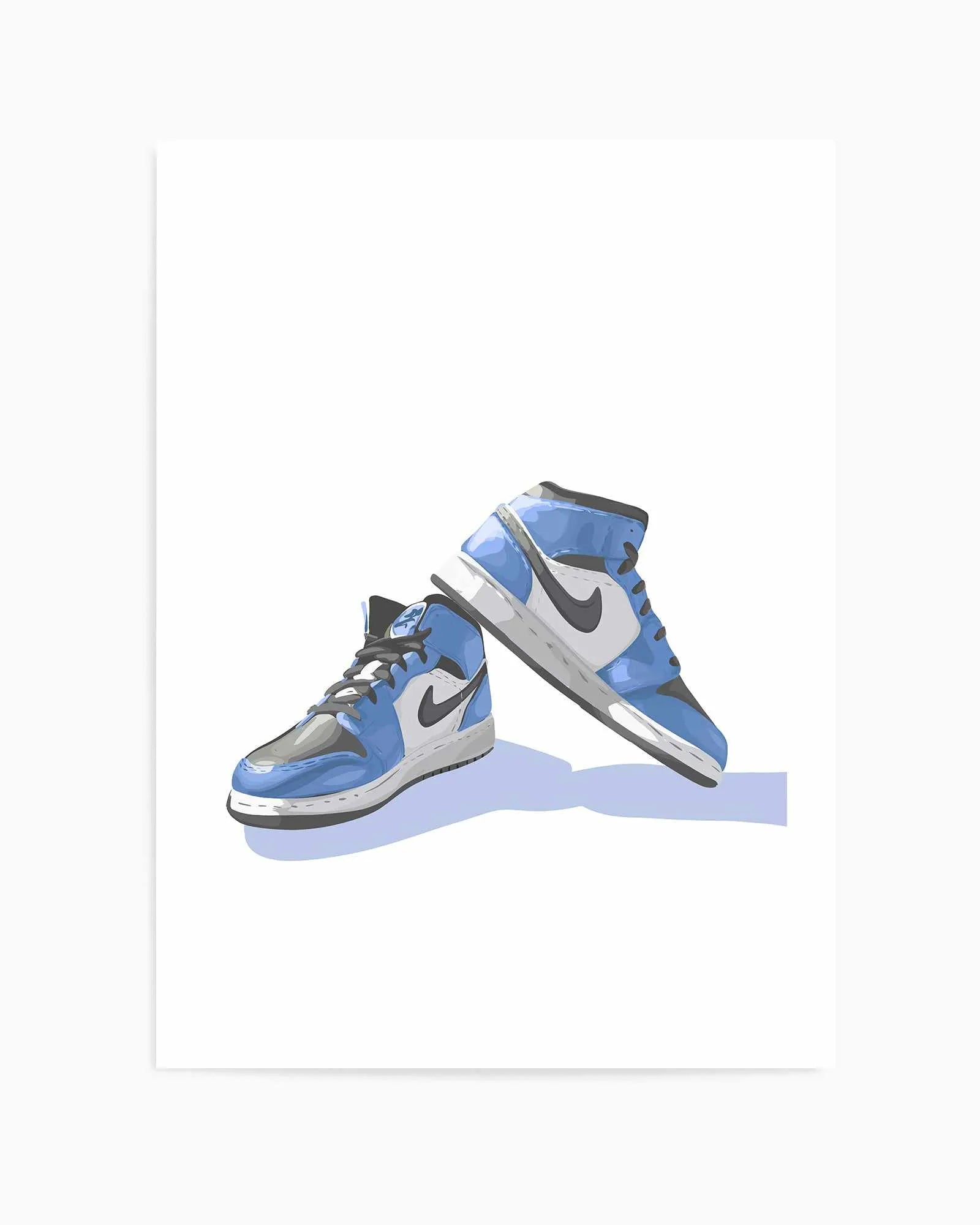 Air Jordans Blue | Art Print from Olive et Oriel where you can shop wallpaper and artworks online