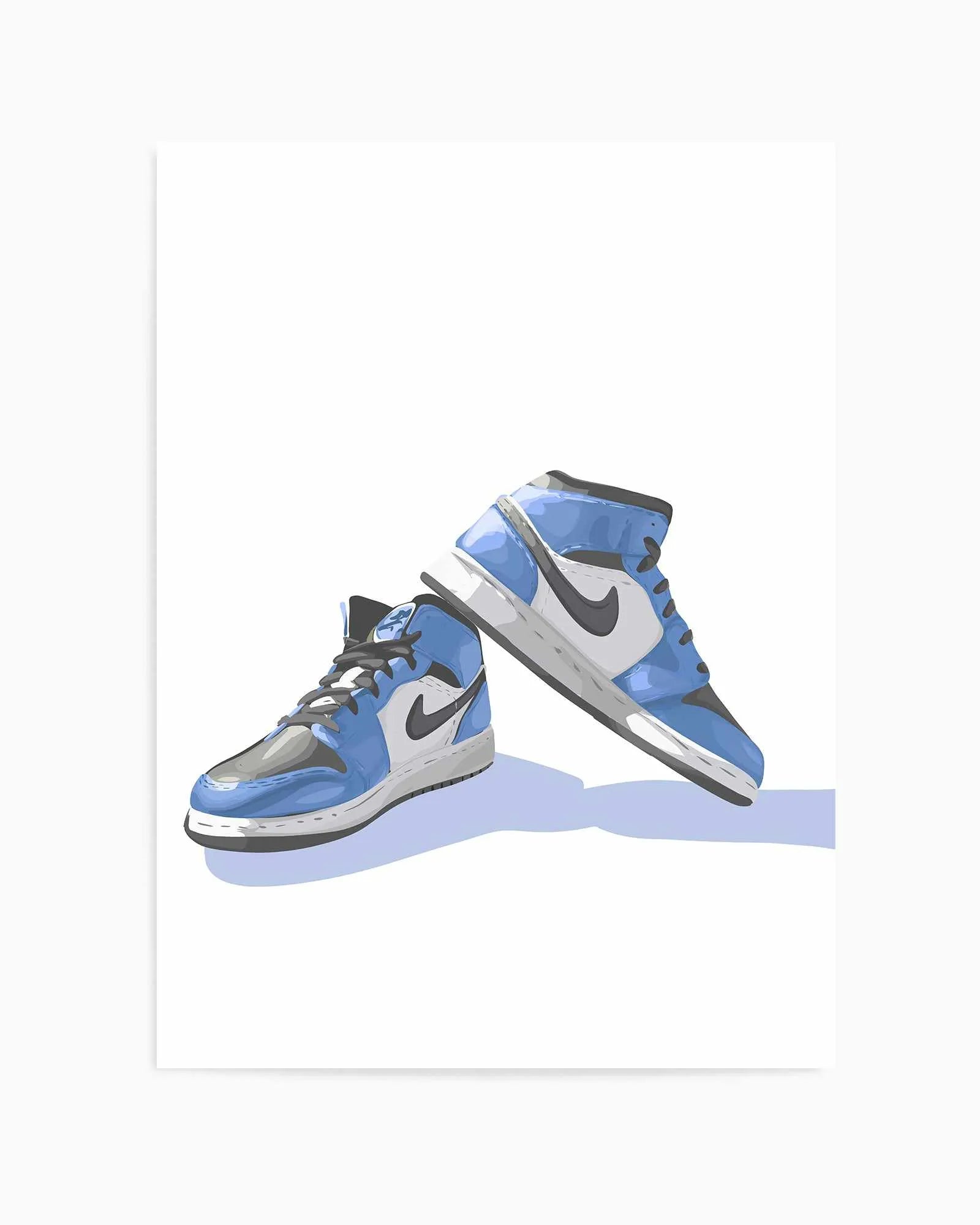 Air Jordans Blue | Art Print from Olive et Oriel where you can shop wallpaper and artworks online