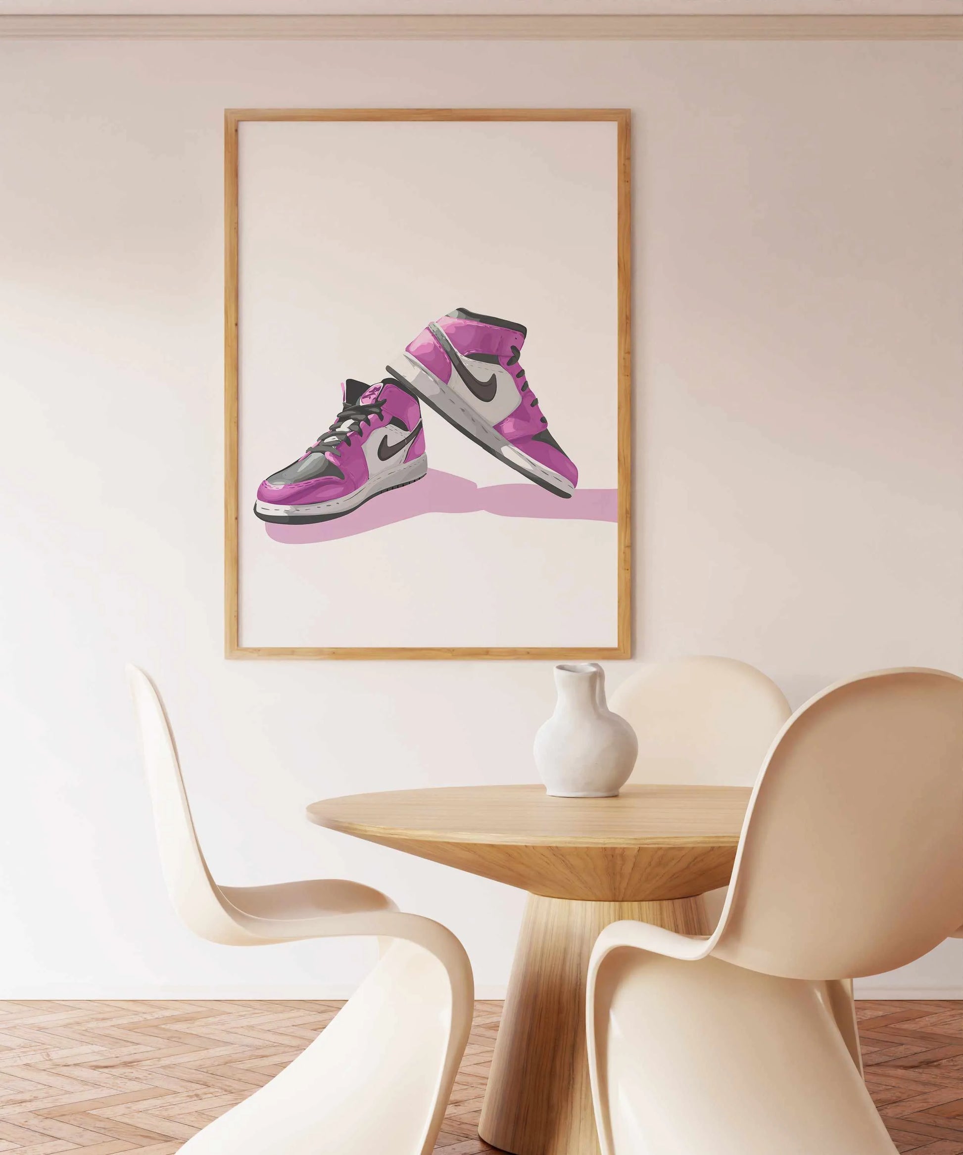 Air Jordans Pink | Art Print from Olive et Oriel where you can shop wallpaper and artworks online