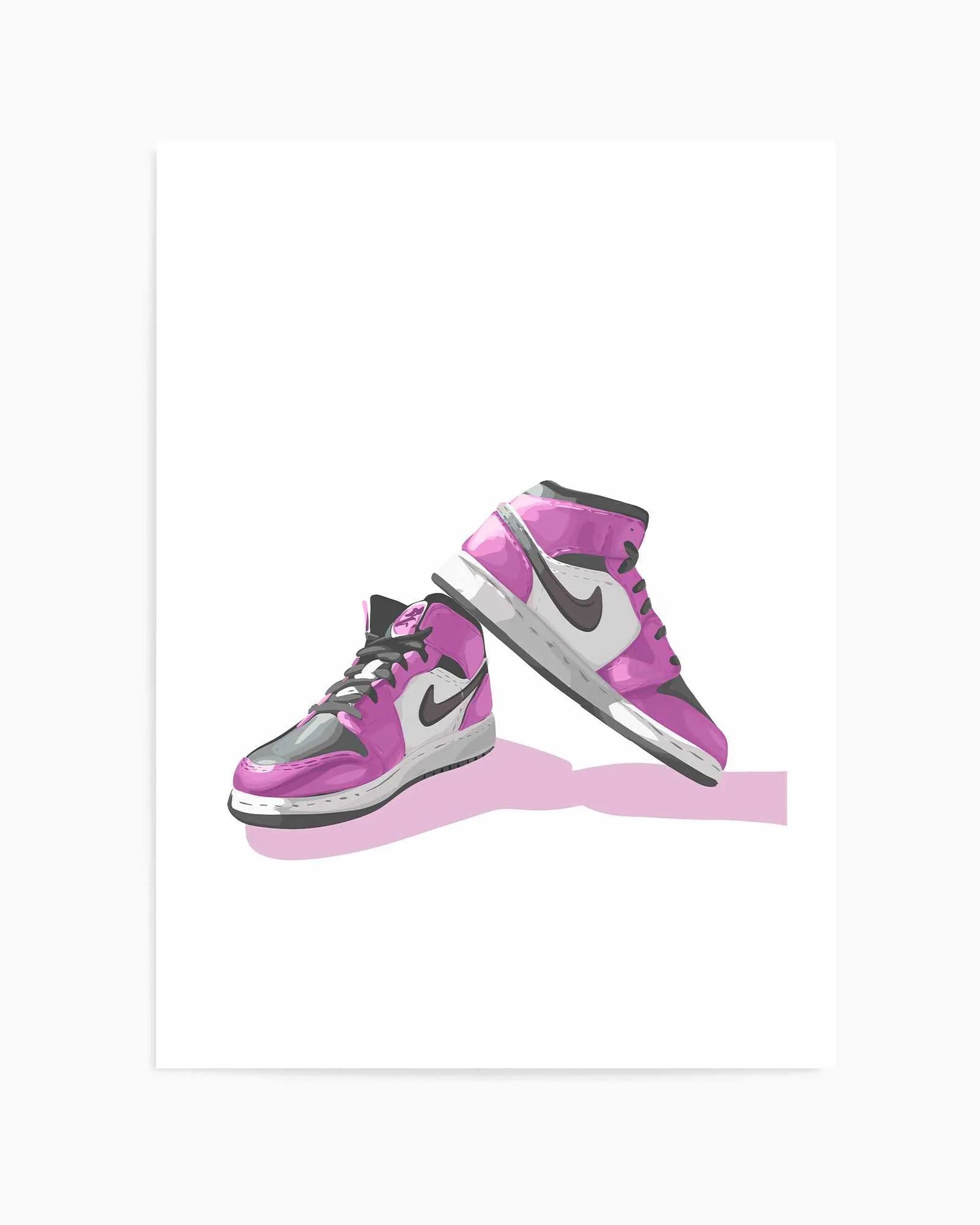 Air Jordans Pink | Art Print from Olive et Oriel where you can shop wallpaper and artworks online