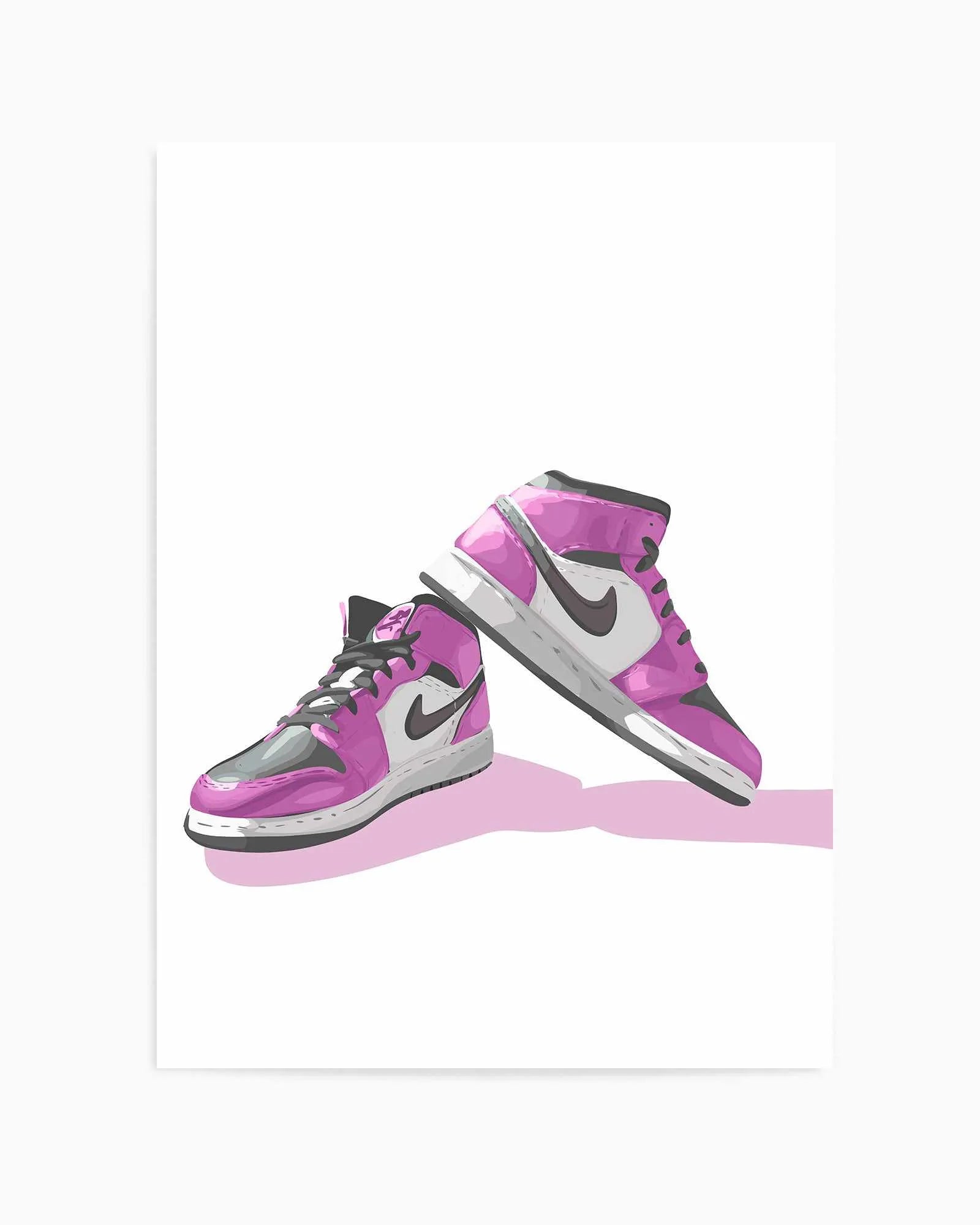 Air Jordans Pink | Art Print from Olive et Oriel where you can shop wallpaper and artworks online