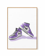 Air Jordans Purple | Framed Canvas Art Print